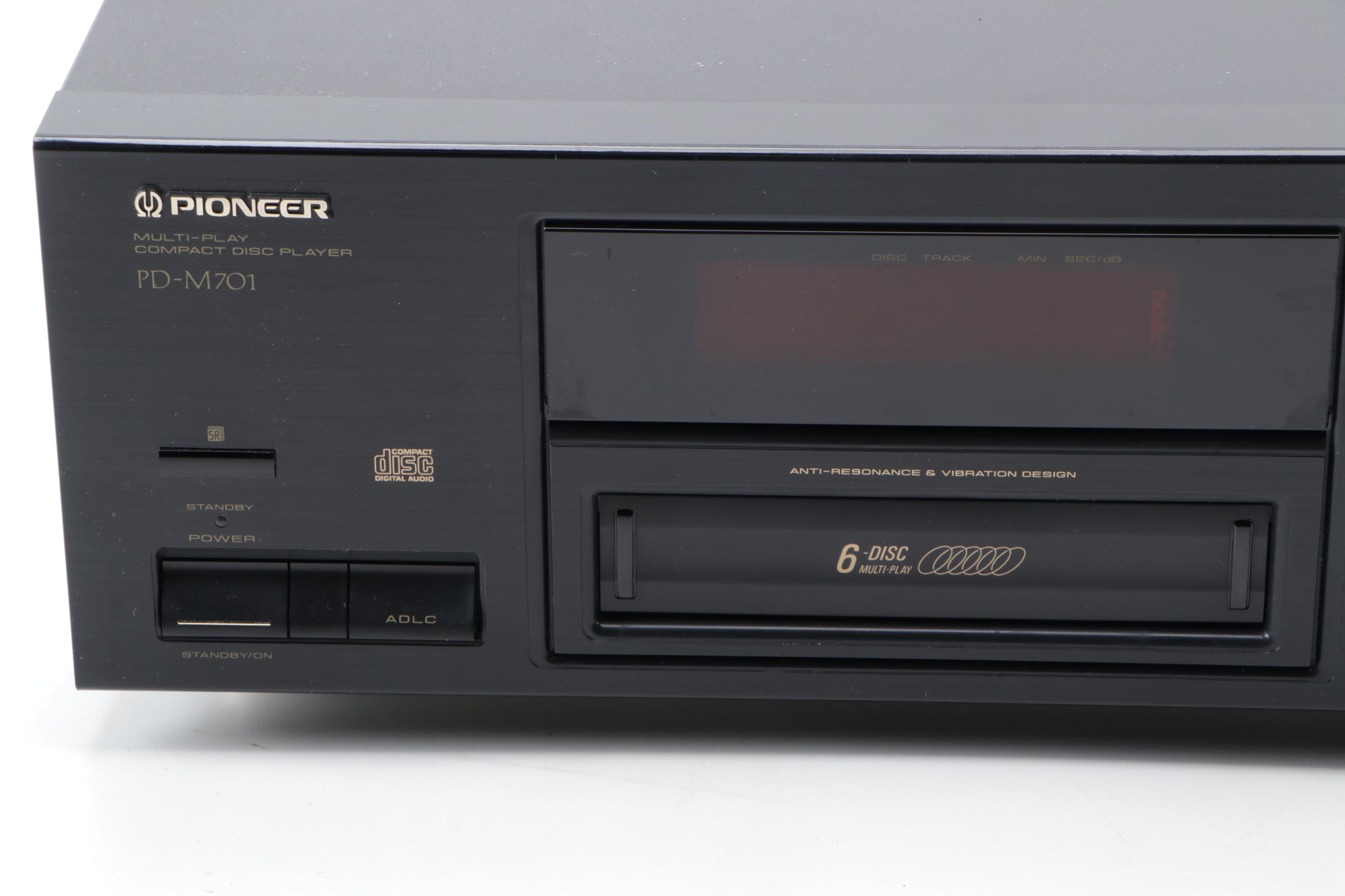 Pioneer Audio Video Stereo Receiver and Six-Disc CD Player, 1990s