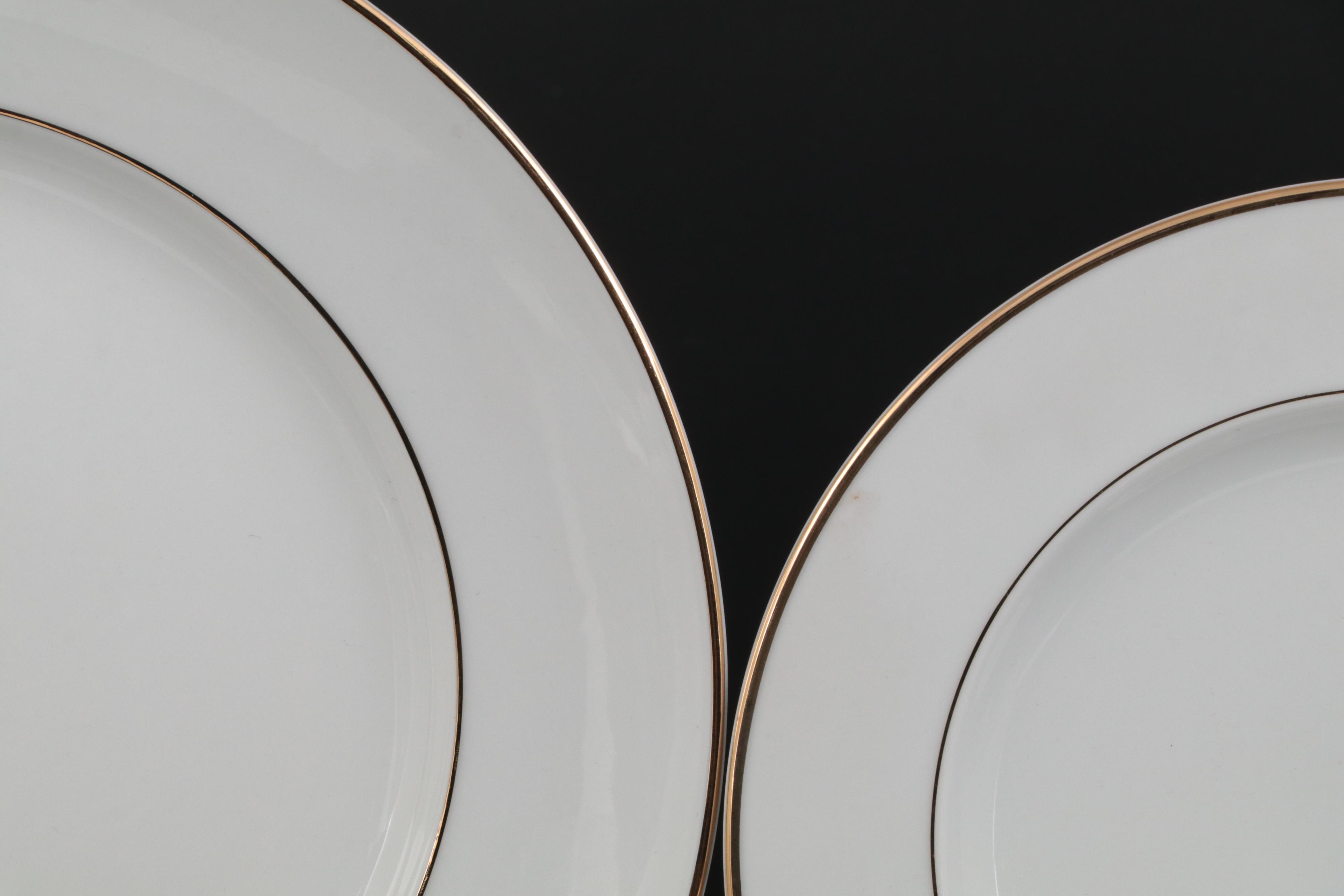 Johann Haviland "Golden Band" Porcelain Dinnerware, Mid to Late 20th Century