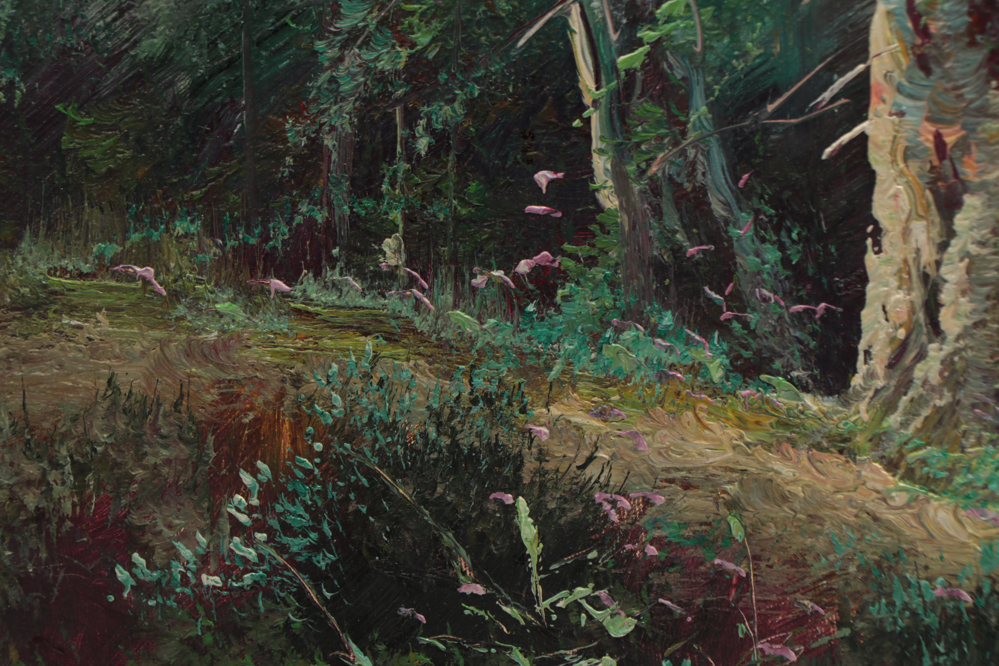 Landscape Oil Painting of Forest Scene