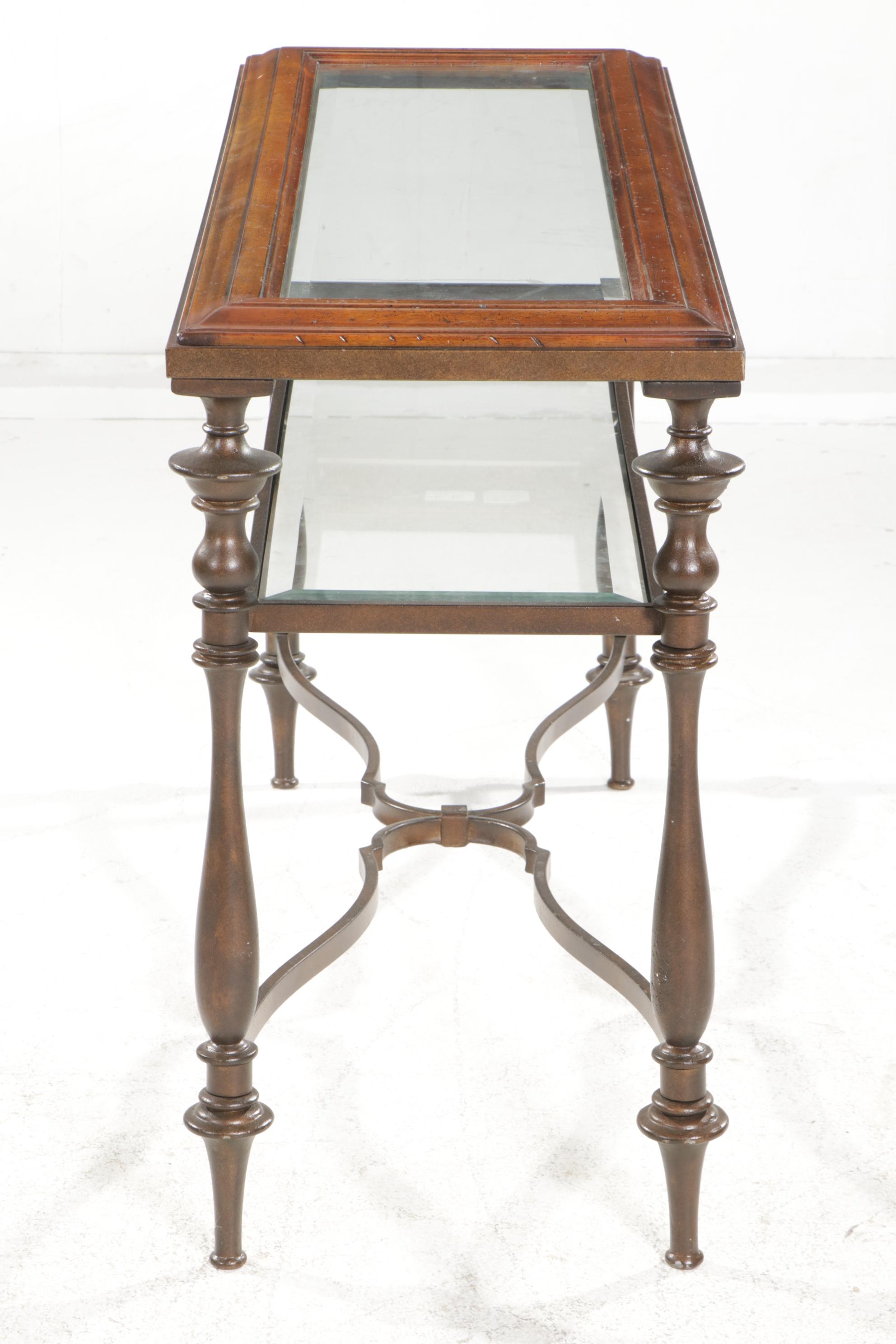 Glass Topped Console Table