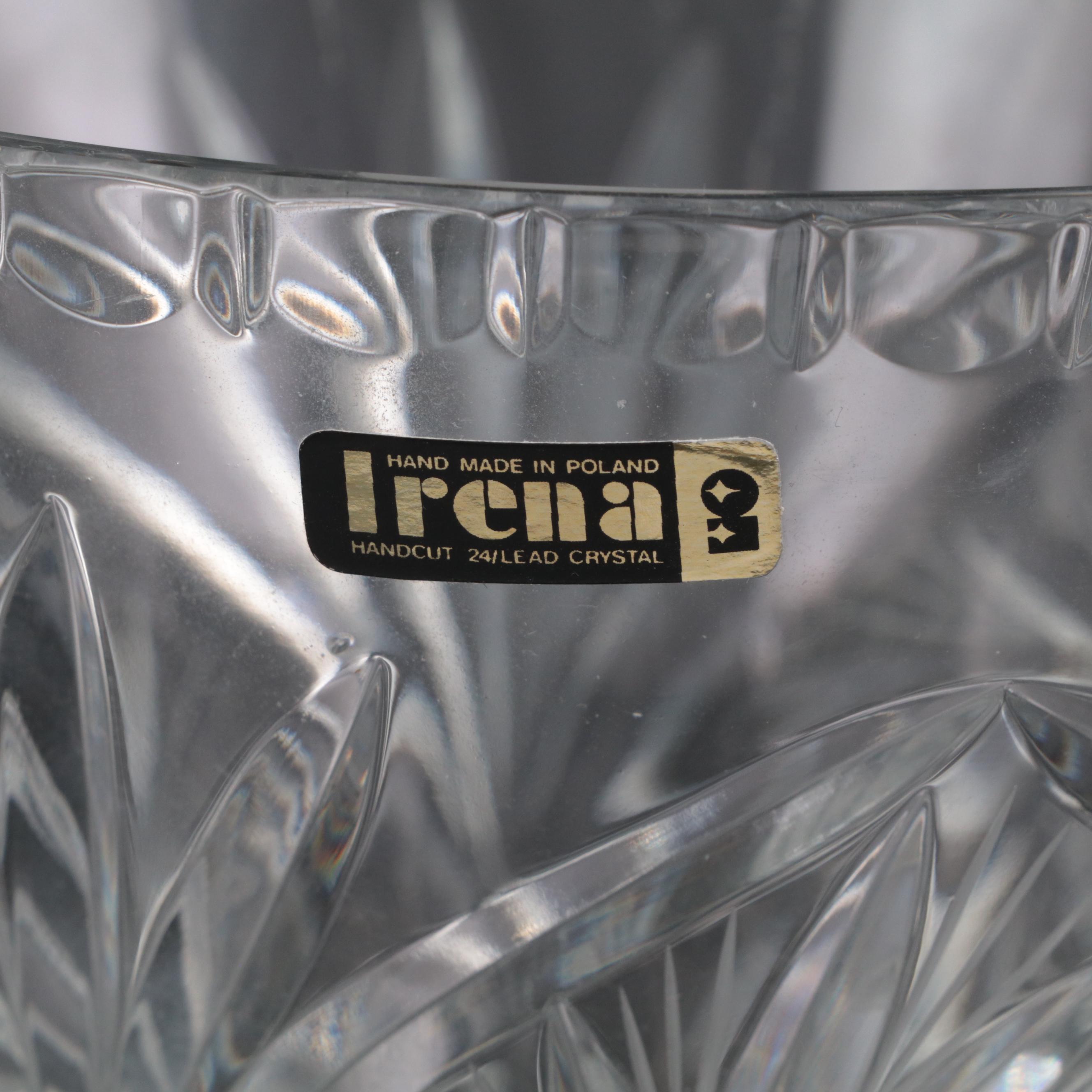Irena Polish Crystal Vase and Other Cut Glass Décor