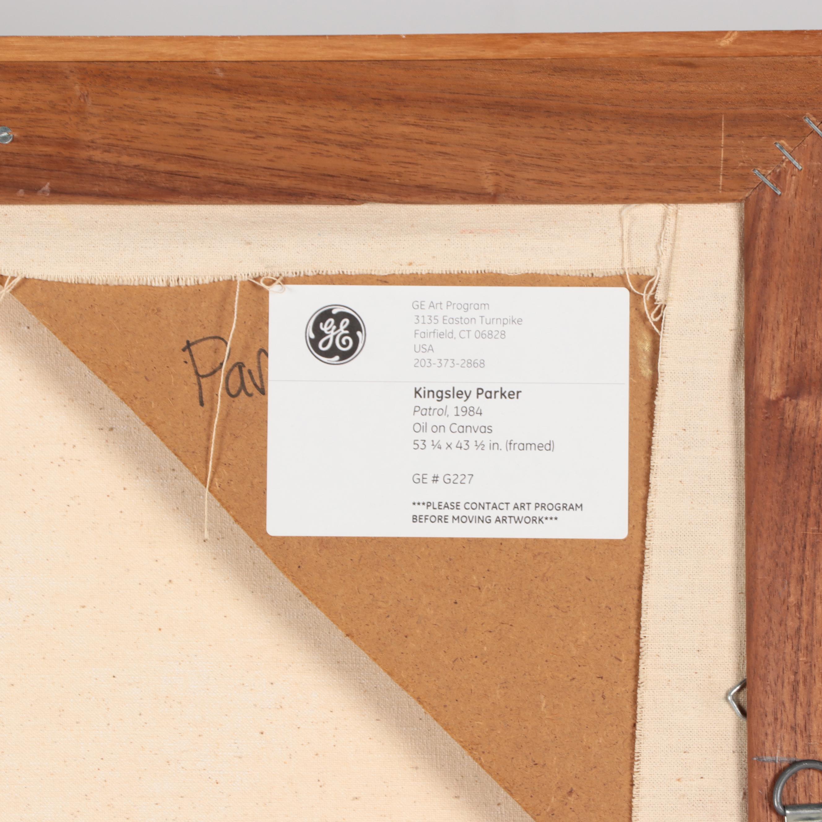 Kingsley Parker Oil Painting "Patrol," 1984