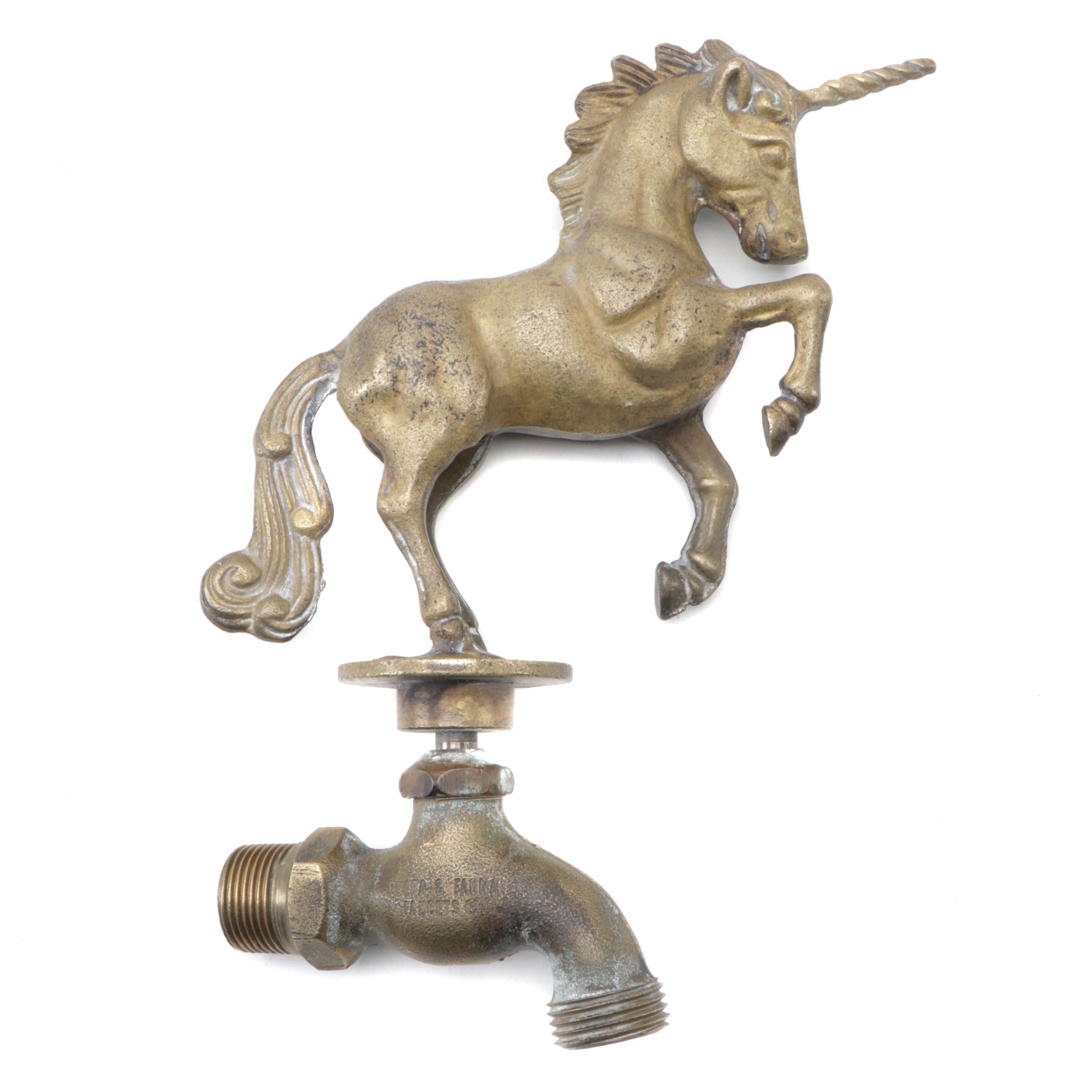 Flora & Fauna Faucets Co. Solid Brass Unicorn Water Faucet