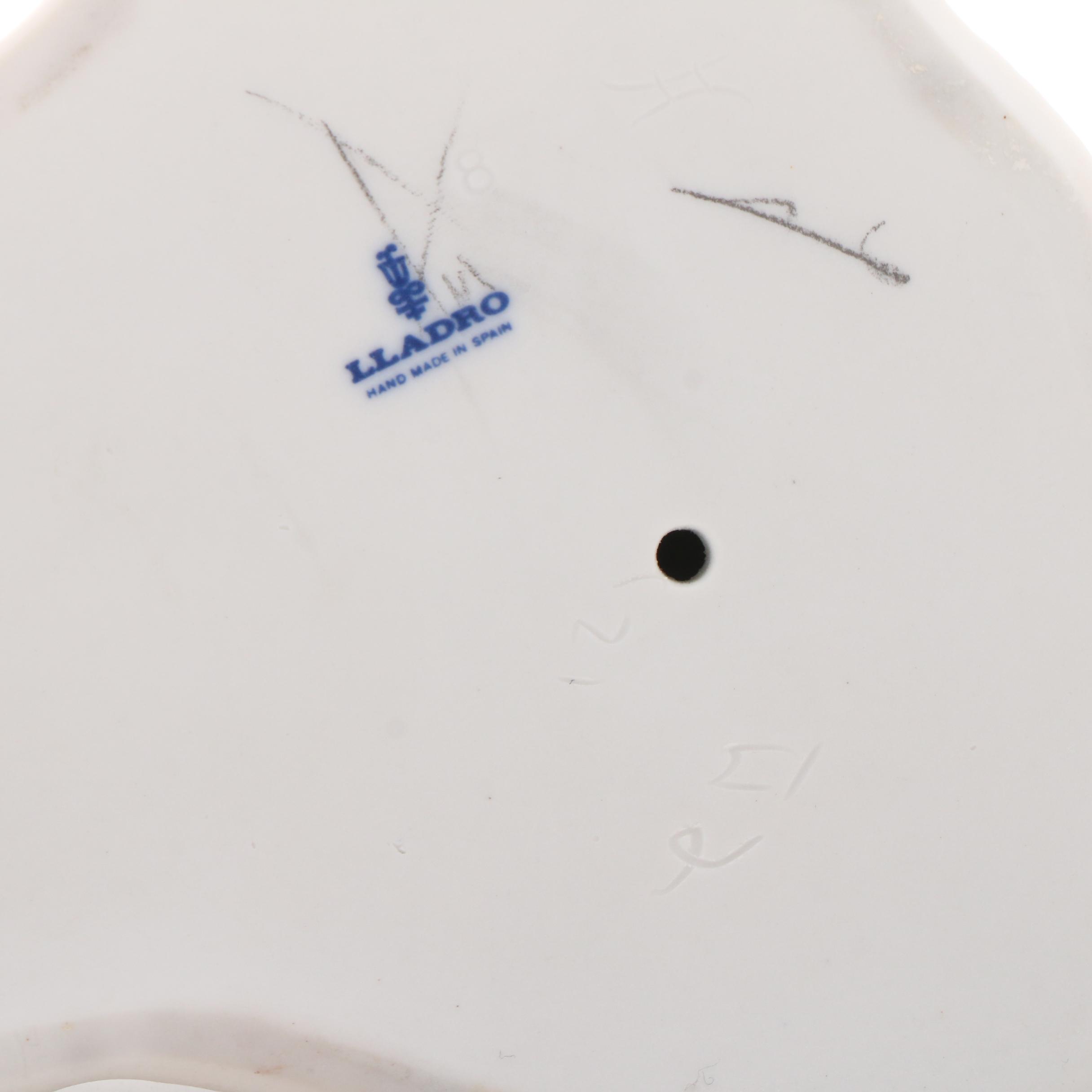 Lladró "Girl Gathering Flowers" and Lladró Style "Lupita" Porcelain Figurines