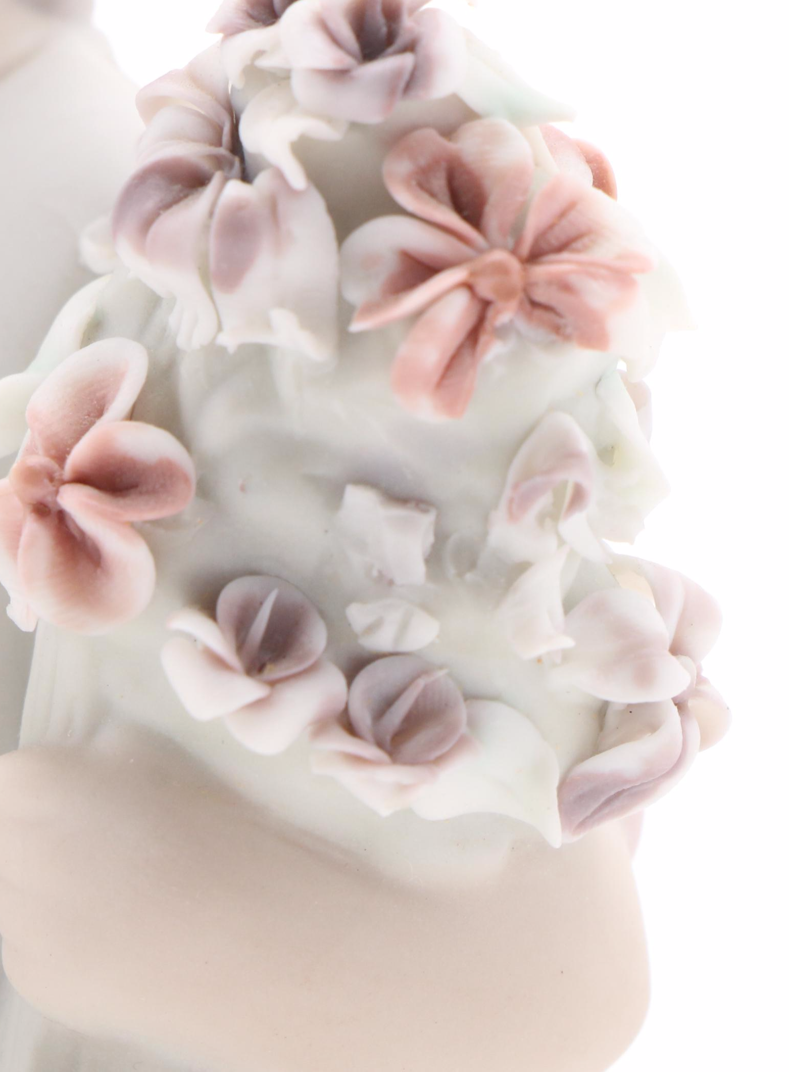 Lladró "Girl Gathering Flowers" and Lladró Style "Lupita" Porcelain Figurines