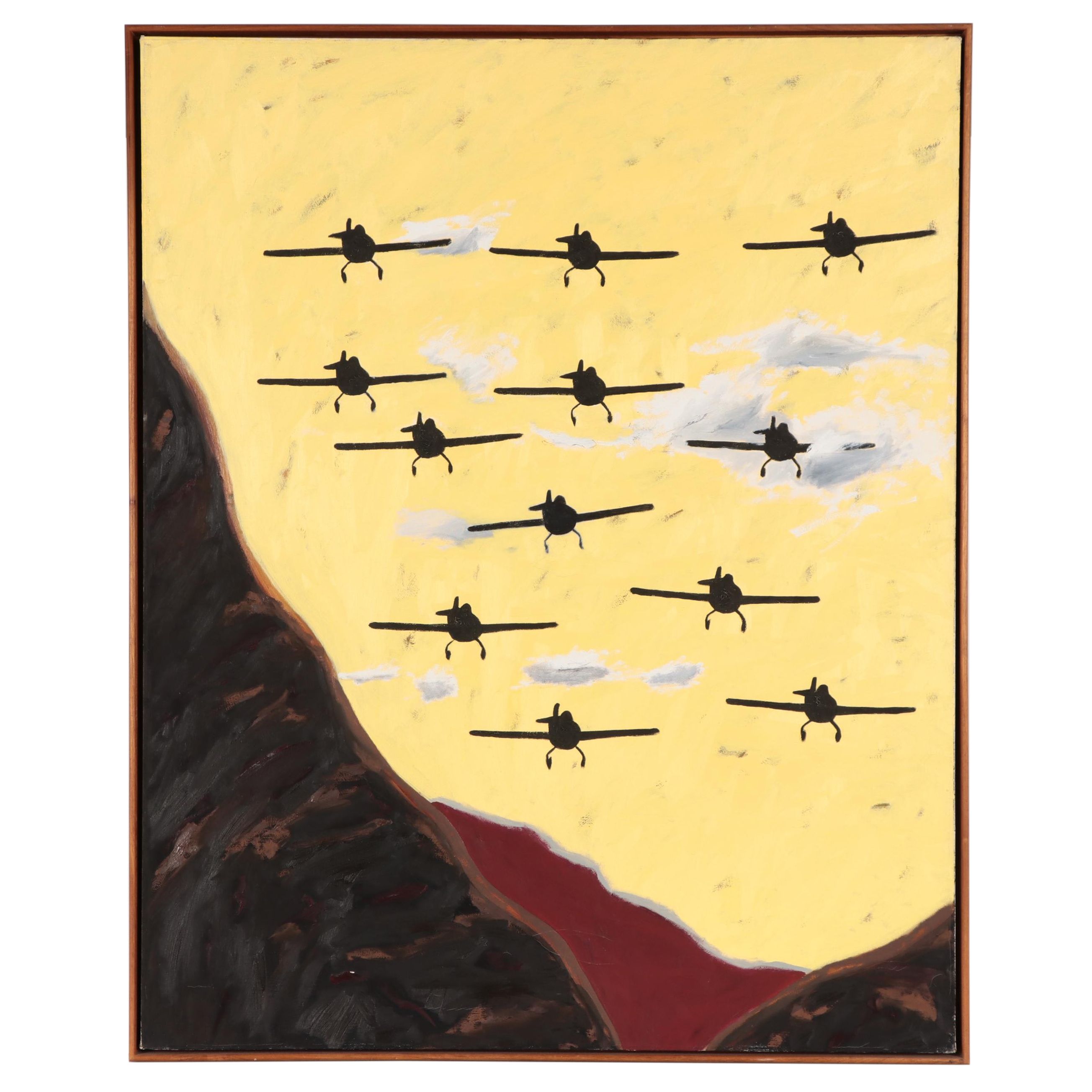 Kingsley Parker Oil Painting "Patrol," 1984