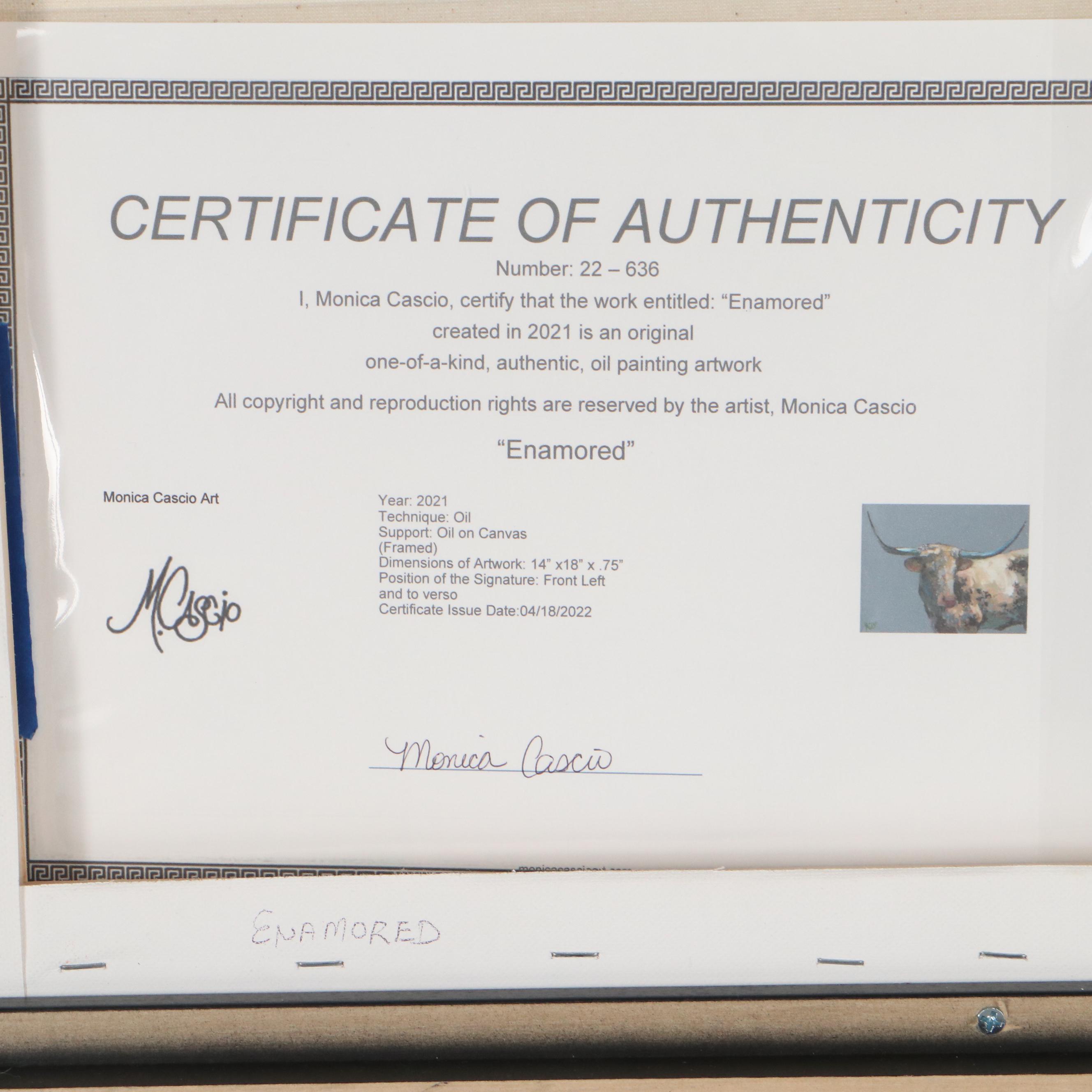 Monica Cascio Oil Painting "Enamored," 2022