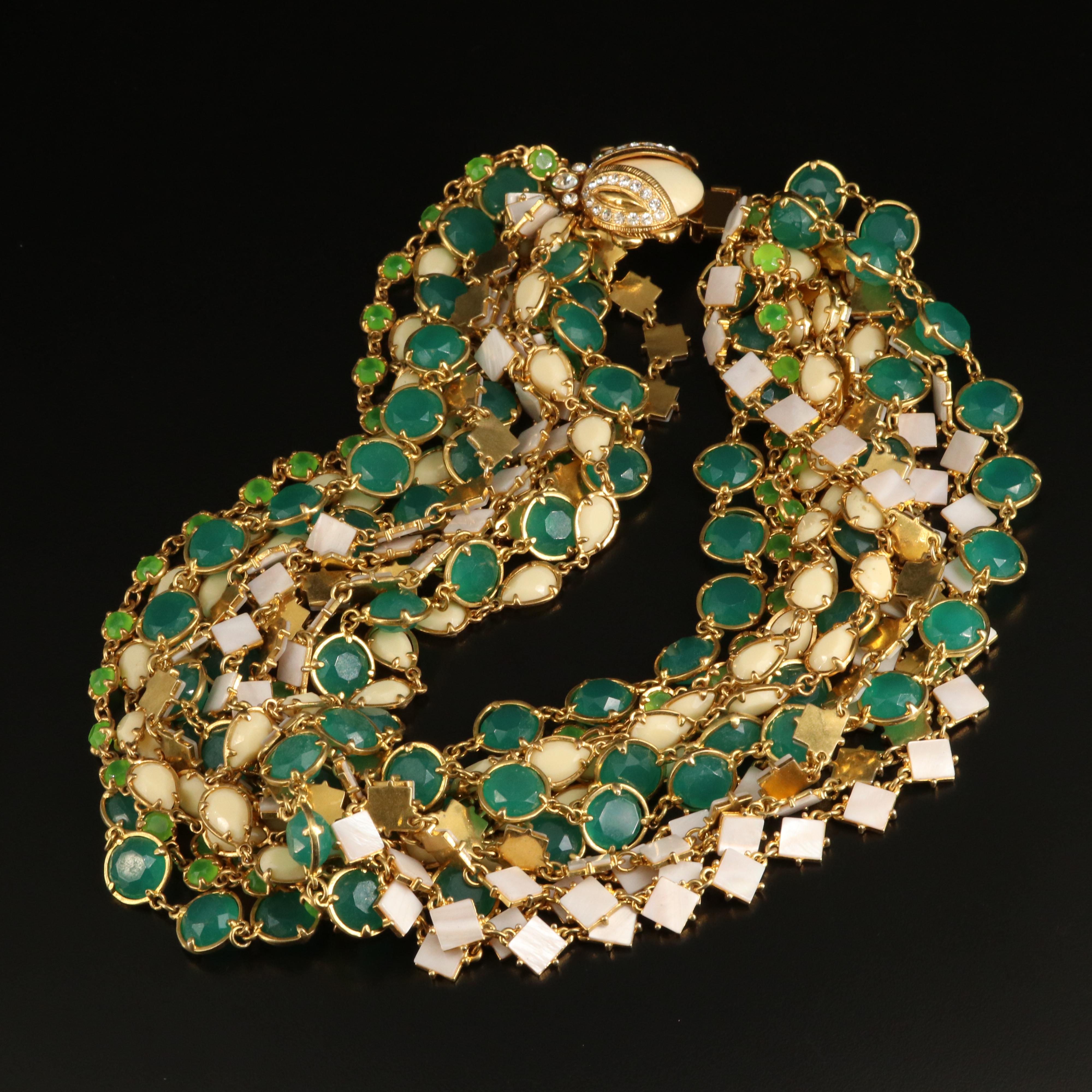 Kate Spade Multi-Strand Necklace with Beetle Clasp