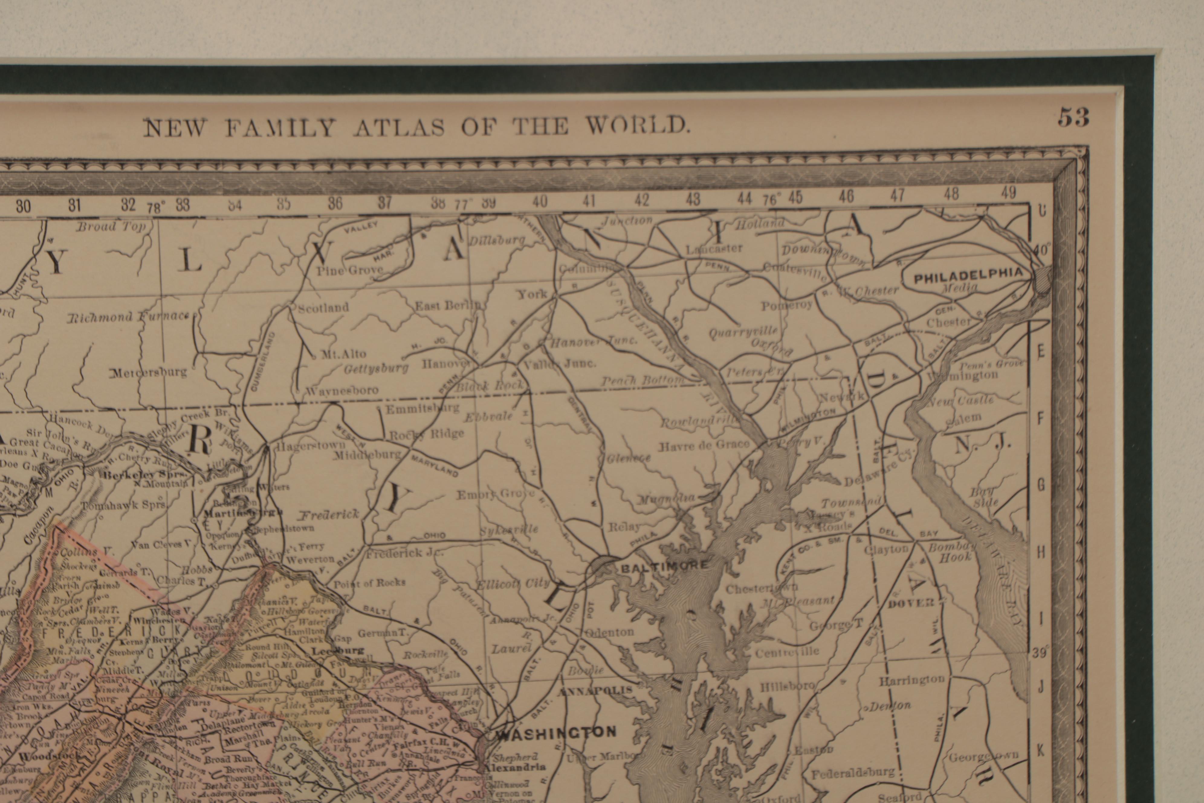 Rand, McNally & Co. Wax Engraving "Map of Virginia," Late 19th Century