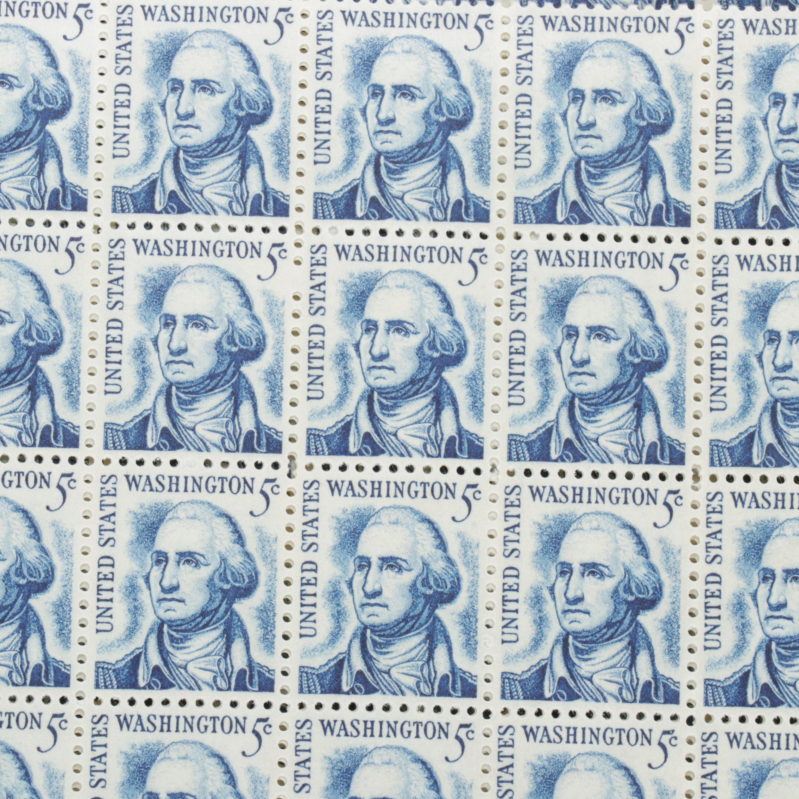 United States Stamp Blocks, Mid to Late 20th Century