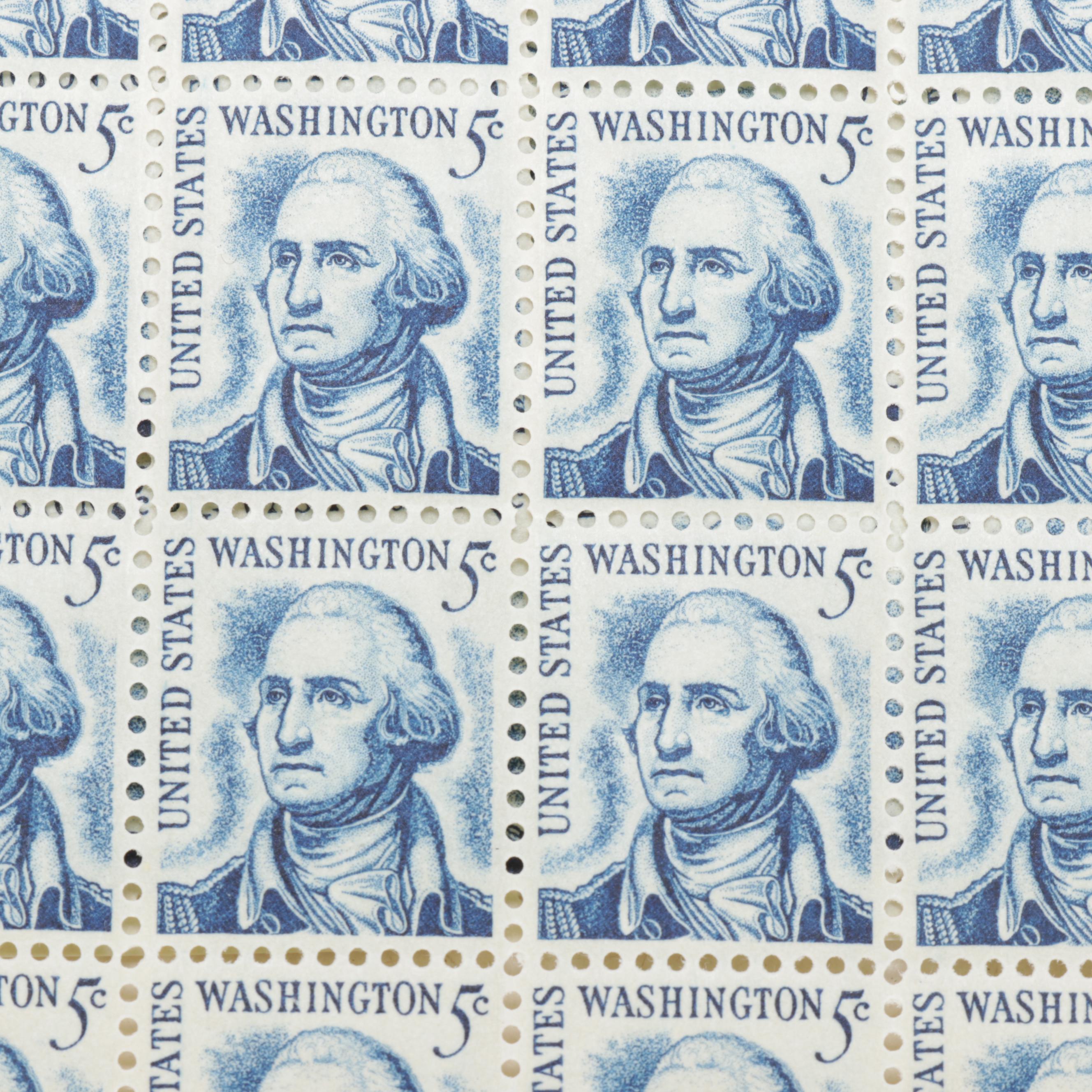 United States Stamp Blocks, Mid to Late 20th Century