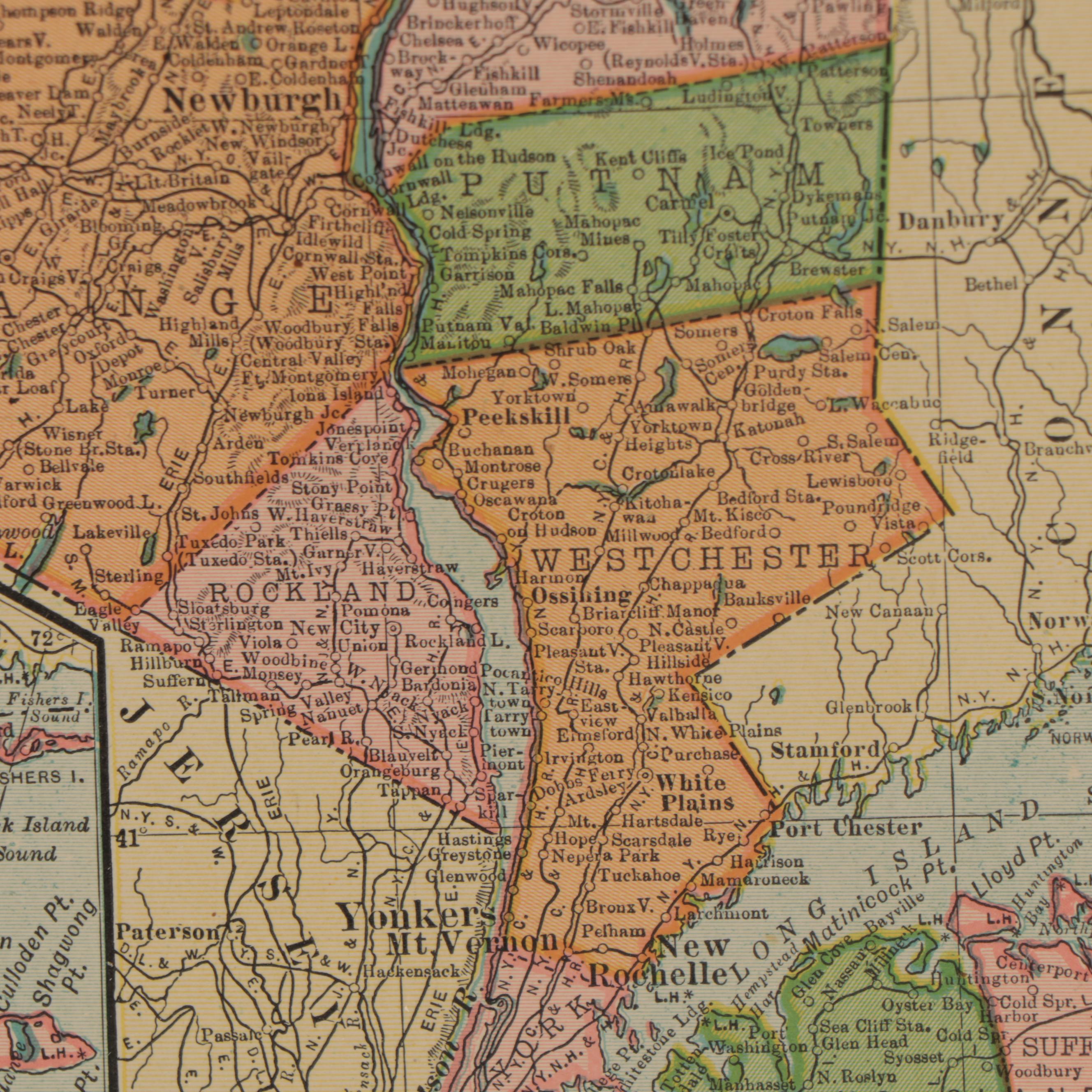 C. S. Hammond & Co. Wax Engraving Map "New York (Eastern Section)," circa 1910
