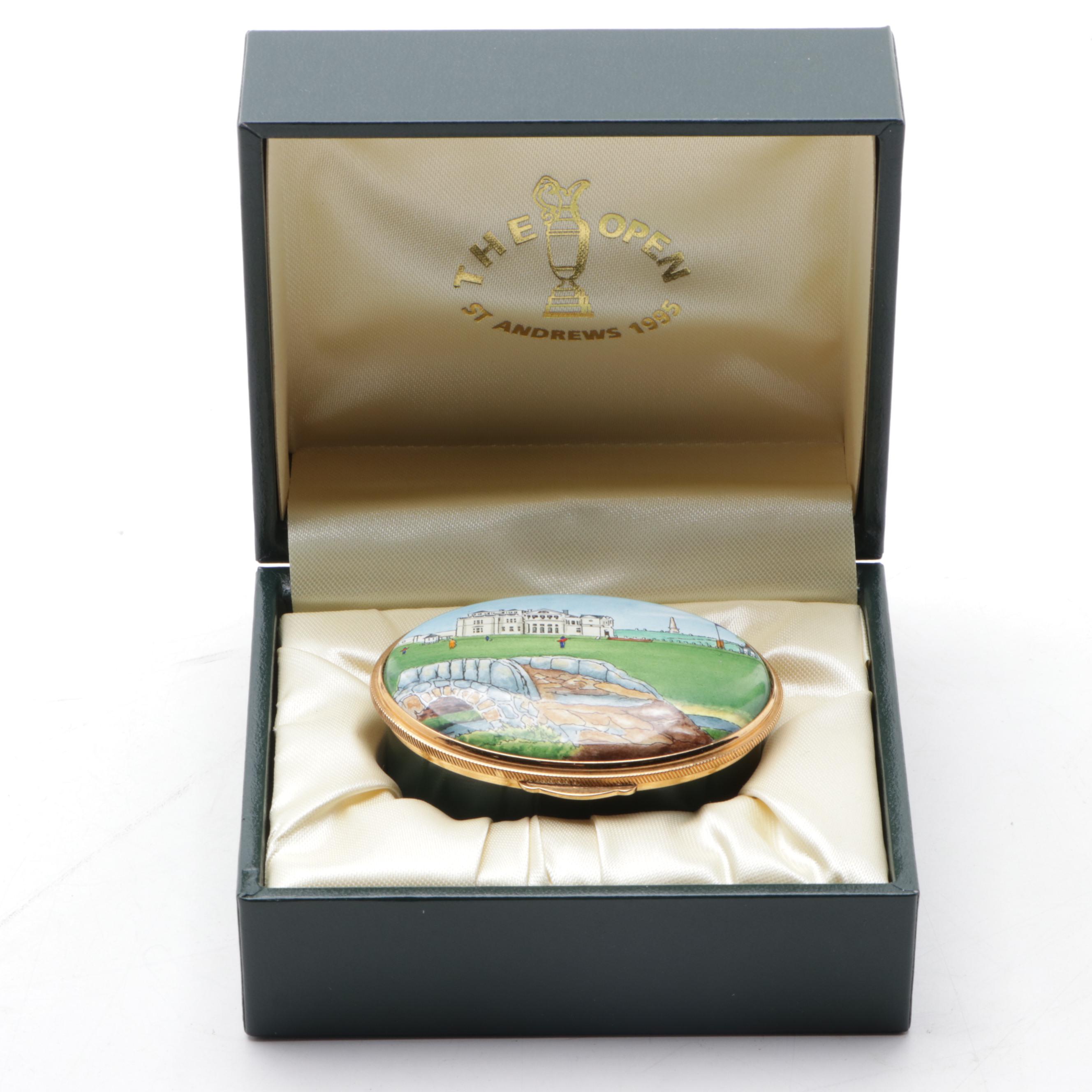 Toye, Kenning & Spencer Ltd. "The Old Course" Enamel Box, 1995