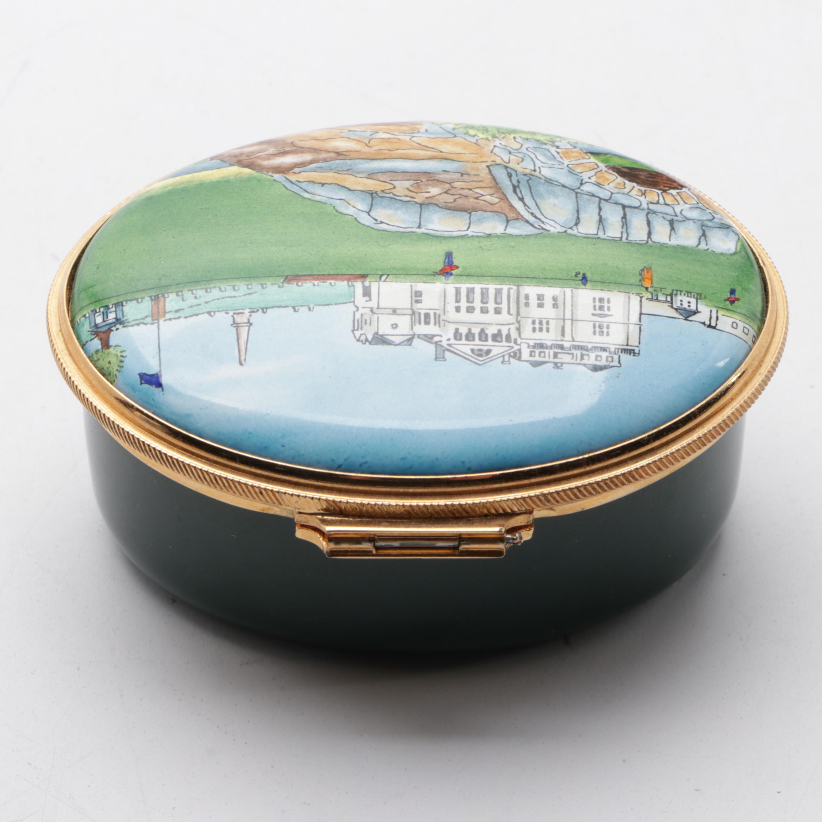 Toye, Kenning & Spencer Ltd. "The Old Course" Enamel Box, 1995