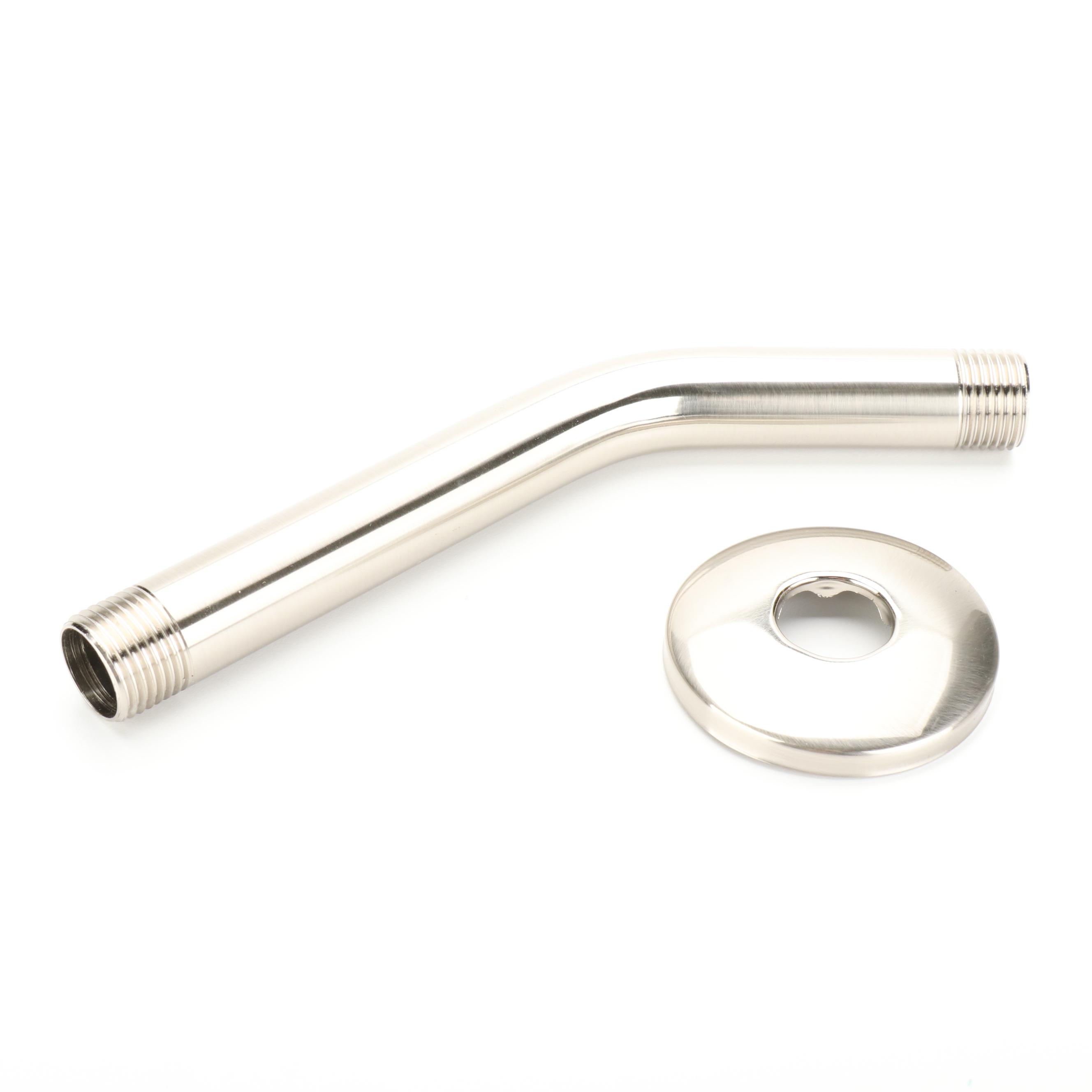 Brushed Nickel Showerhead, Shampoo and Soap Basket, Towel Bar, Ring and More