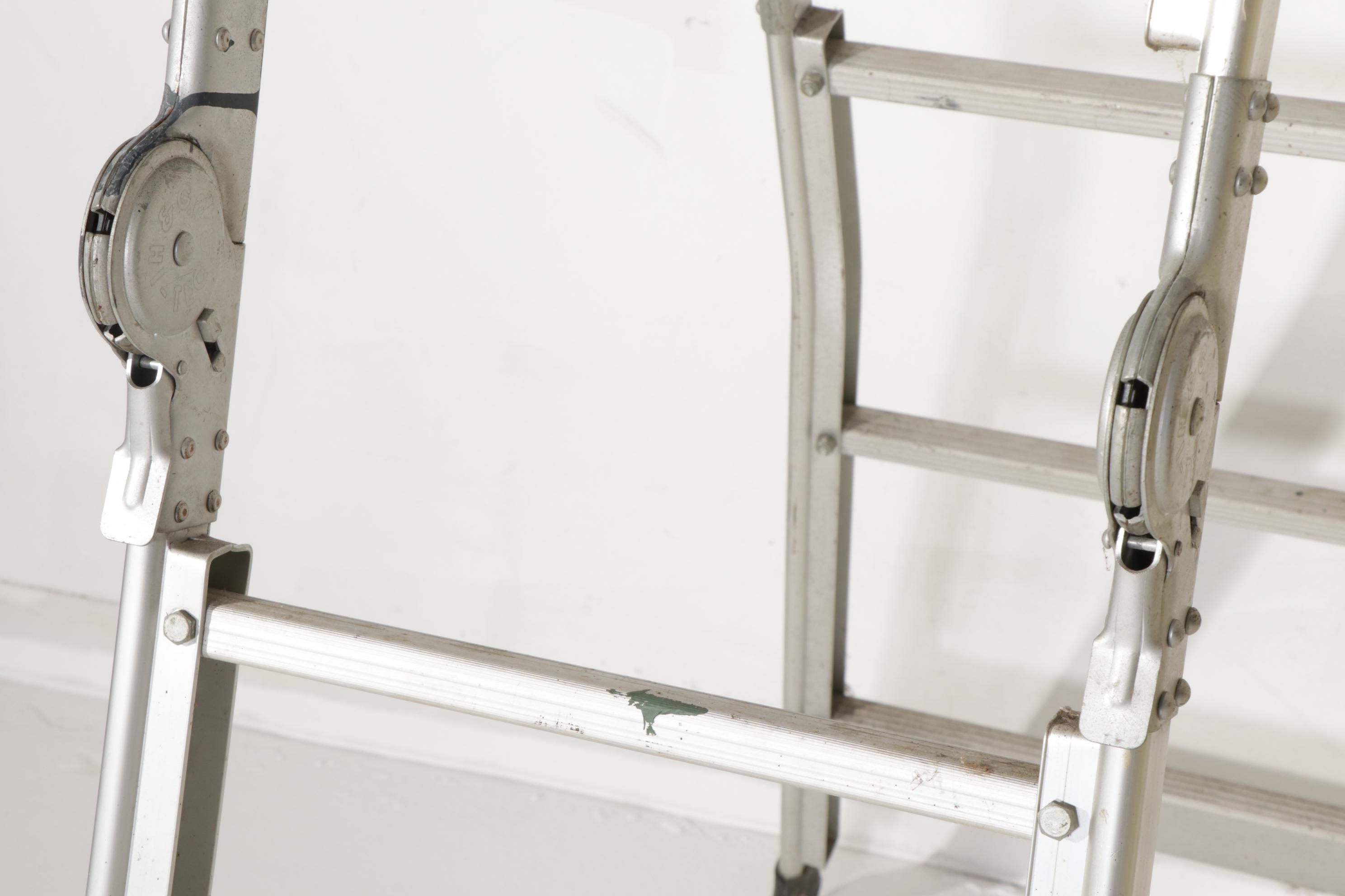 Werner 28' Extension Ladder with Stanley and Other Step Ladder