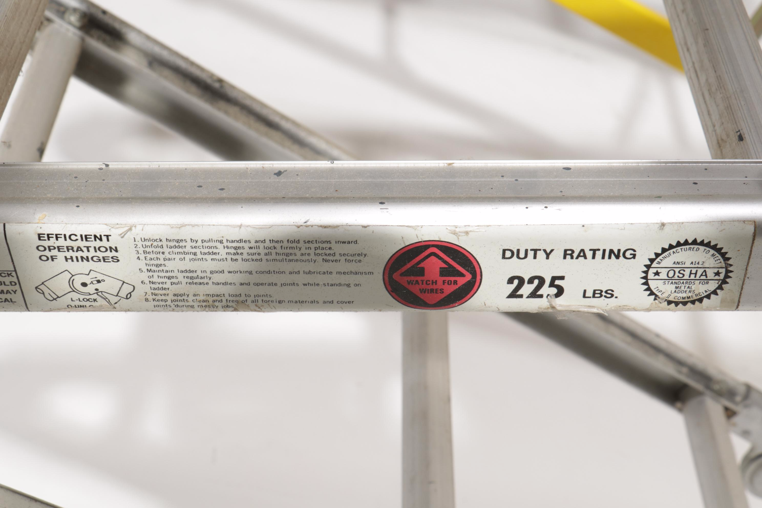 Werner 28' Extension Ladder with Stanley and Other Step Ladder