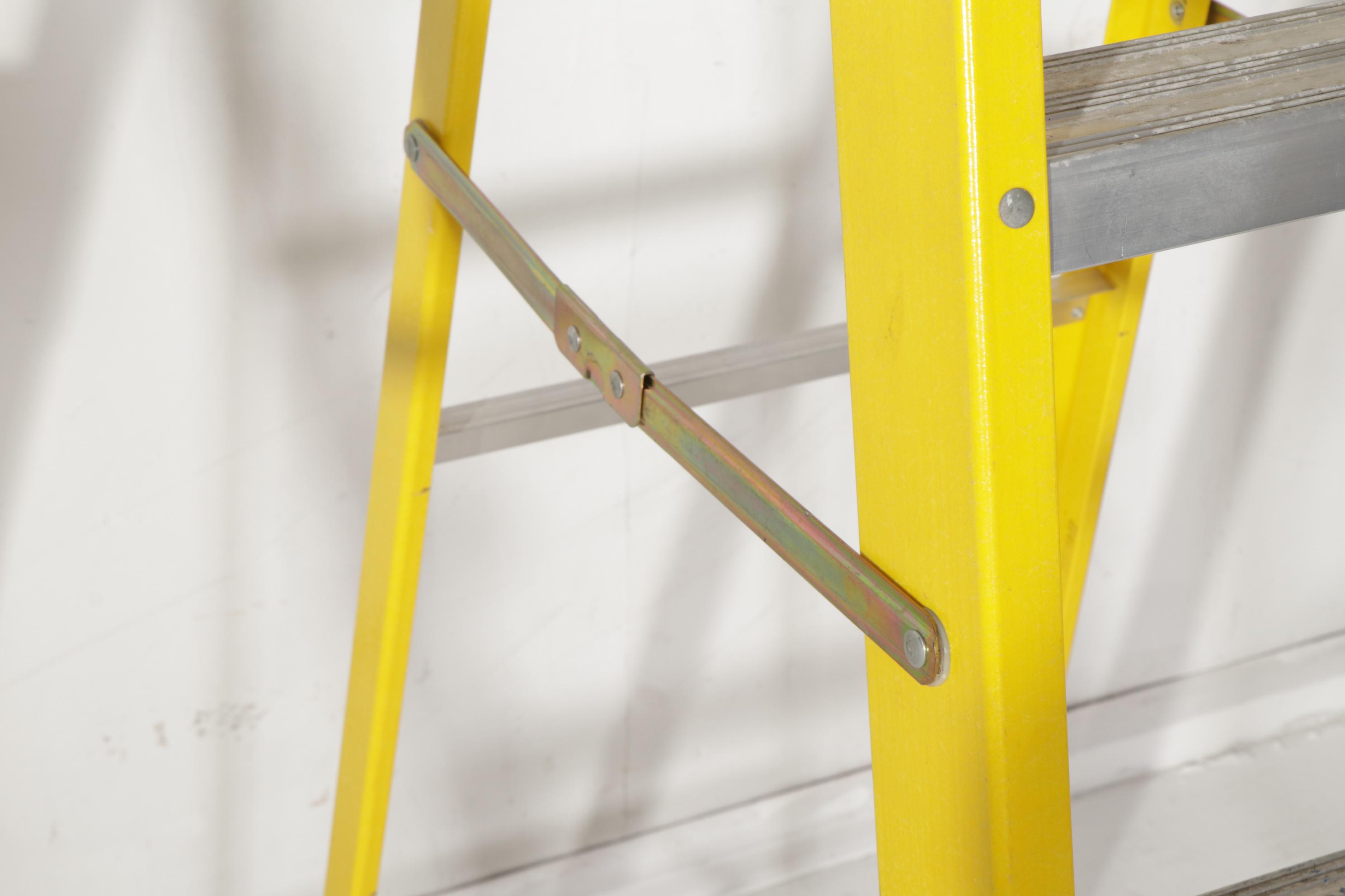 Werner 28' Extension Ladder with Stanley and Other Step Ladder