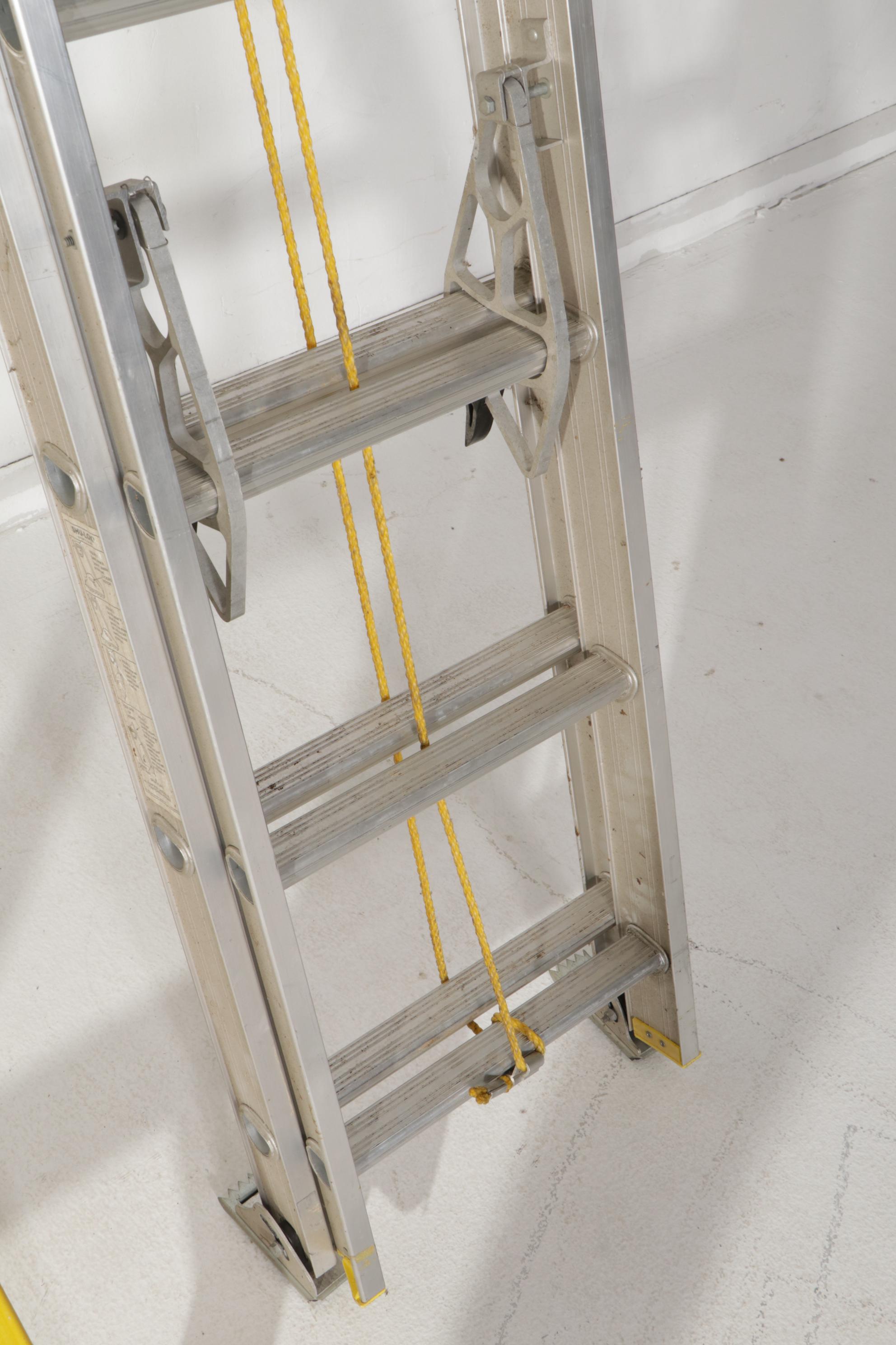 Werner 28' Extension Ladder with Stanley and Other Step Ladder