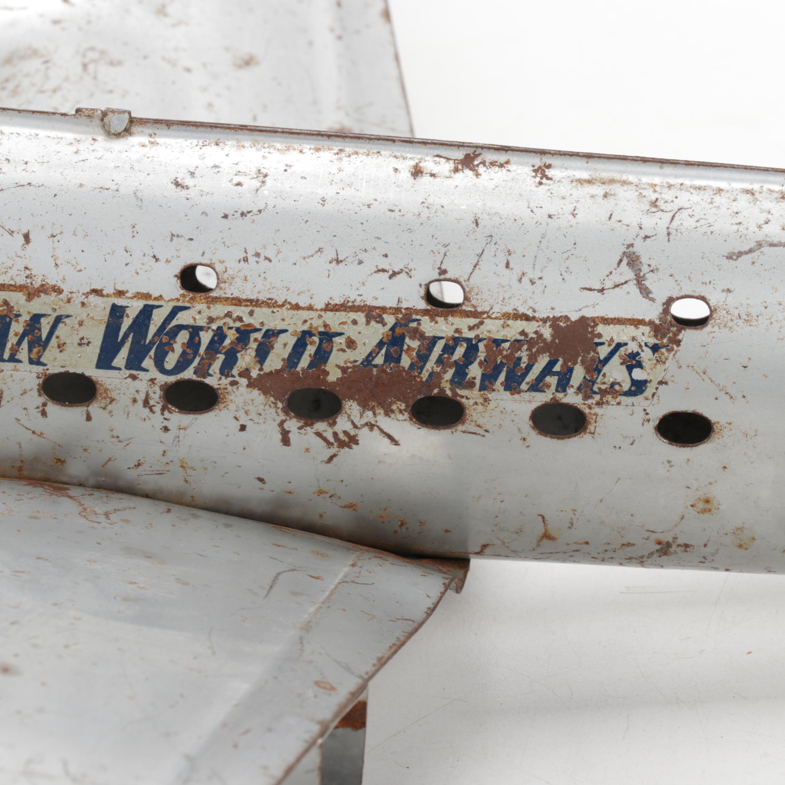 Marx Pressed Metal Pan Am Toy Airplane, Mid 20th Century