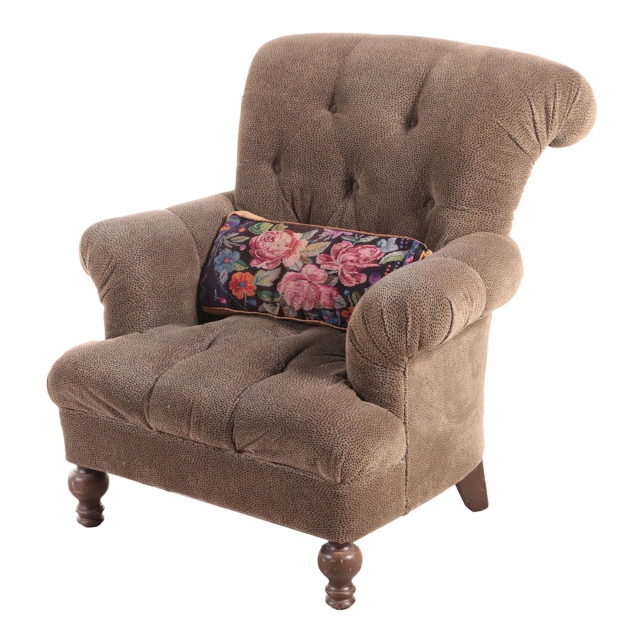 Victorian Style Buttoned-Down Easy Armchair