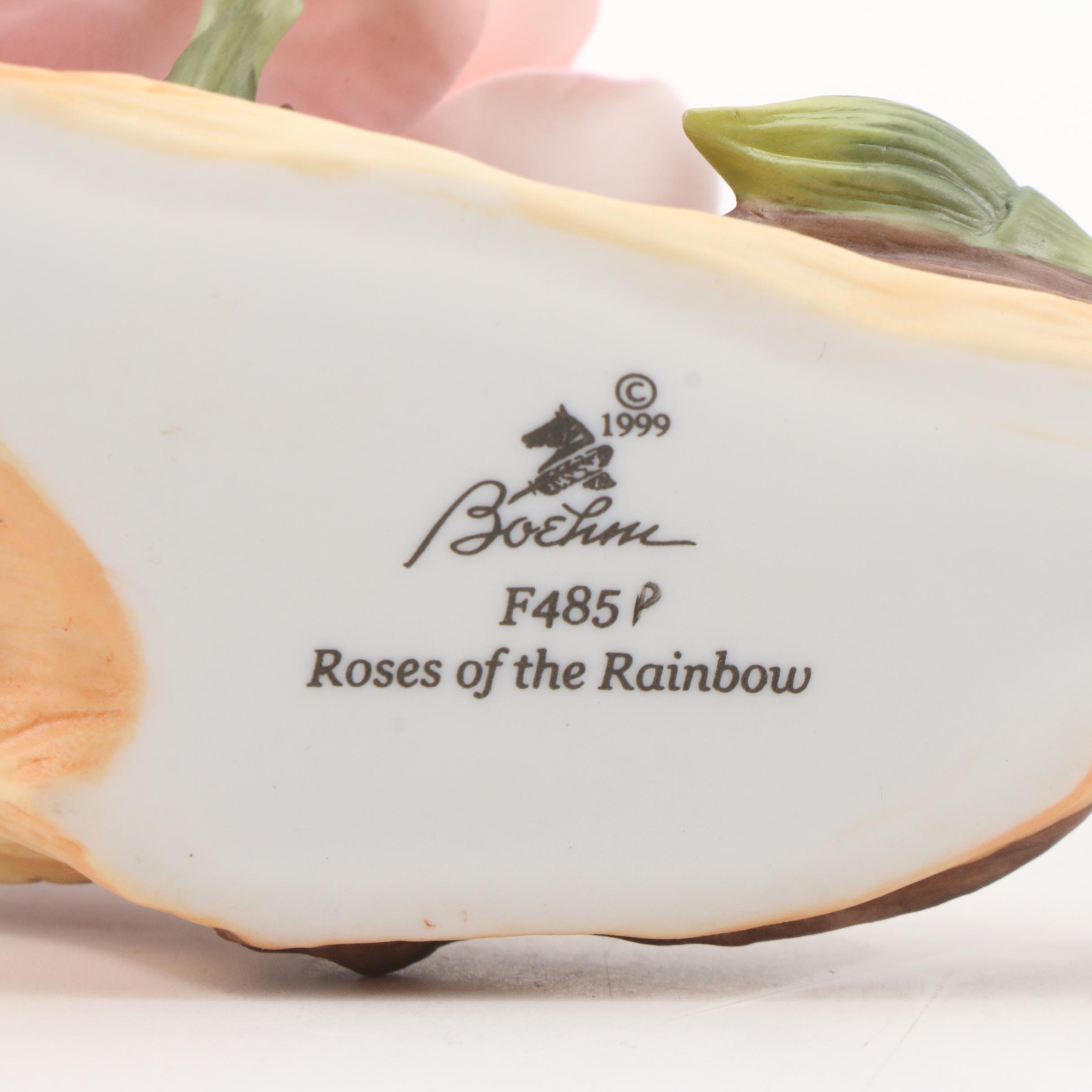 Capodimonte, Crown Staffordshire and Boehm Porcelain Flower Figurines