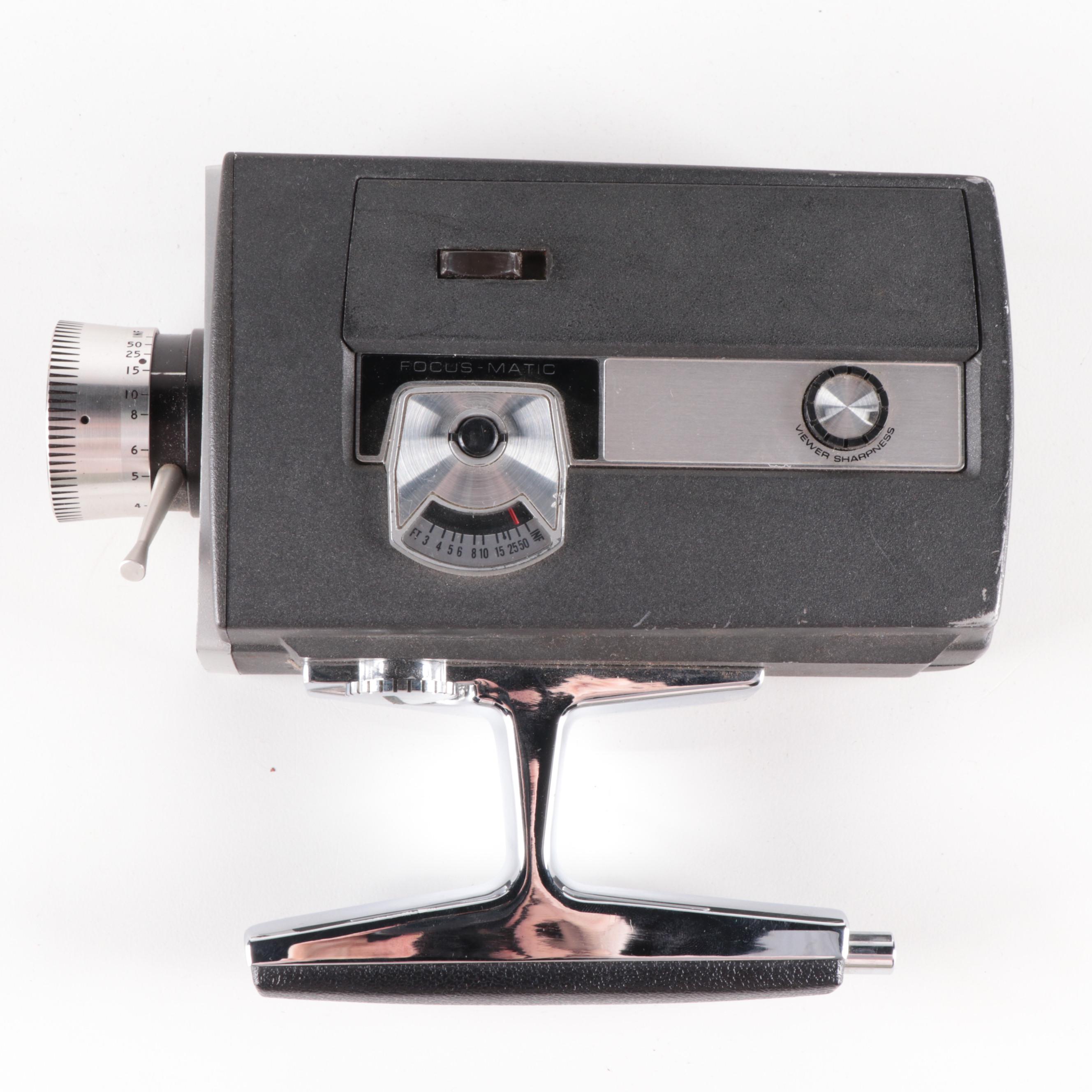 Bell & Howell Focus-Matic Movie Camera With Camera Bag