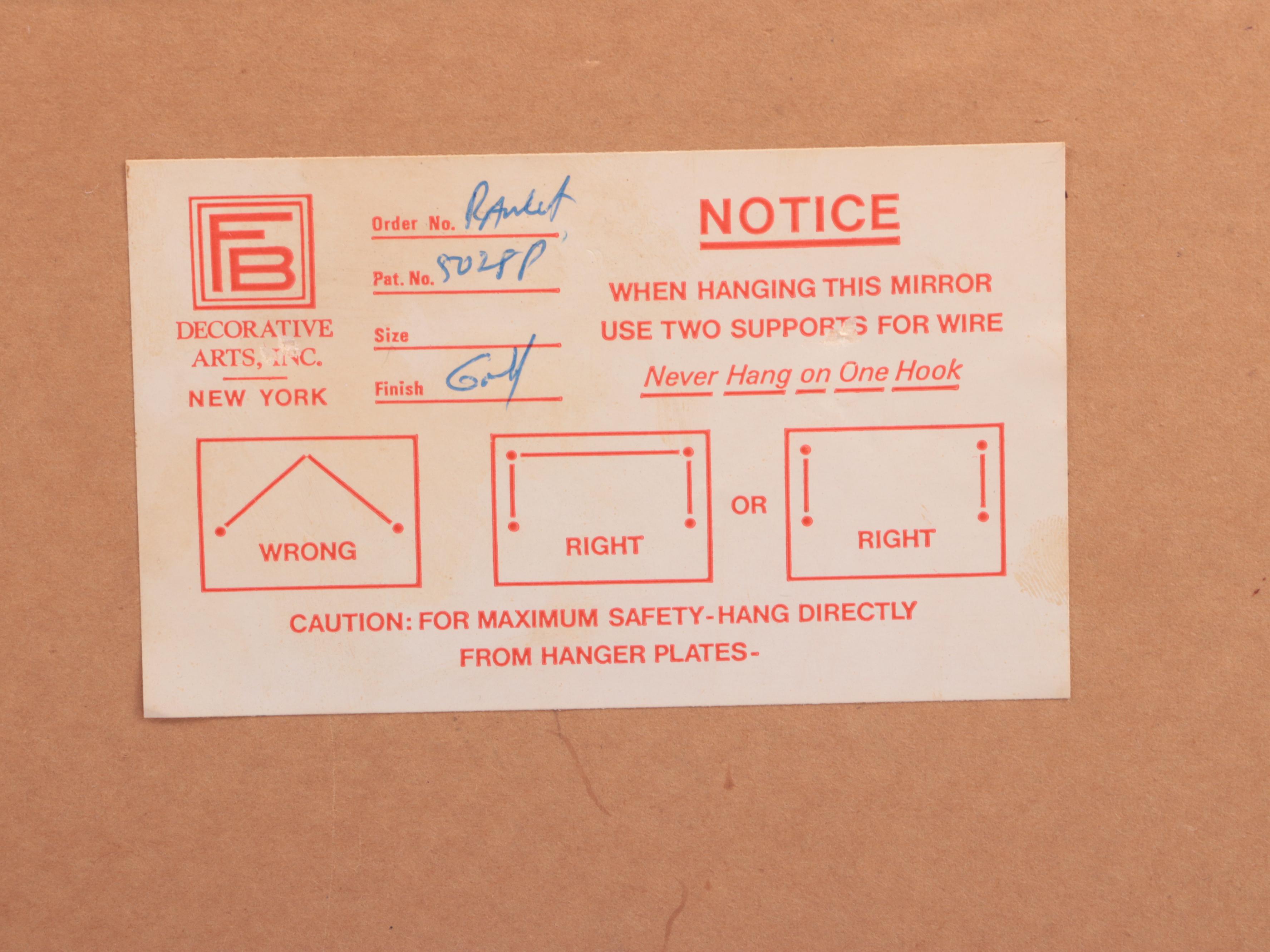 FB Decorative Arts Inc. George II Style Giltwood and Composition Mirror