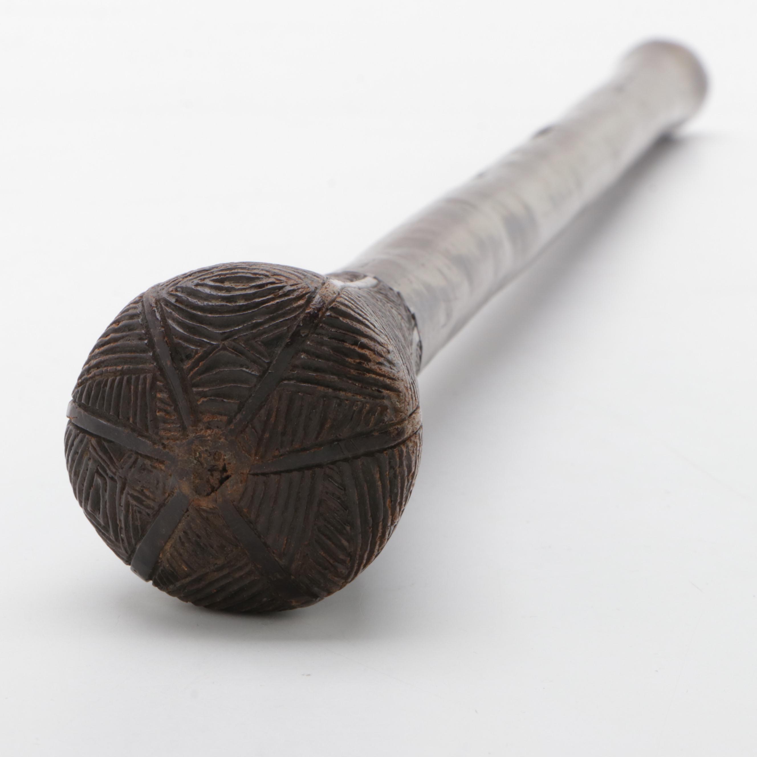 Zulu "Knobkerrie" War Club with Chokwe and Angolan War Clubs, c. 1900