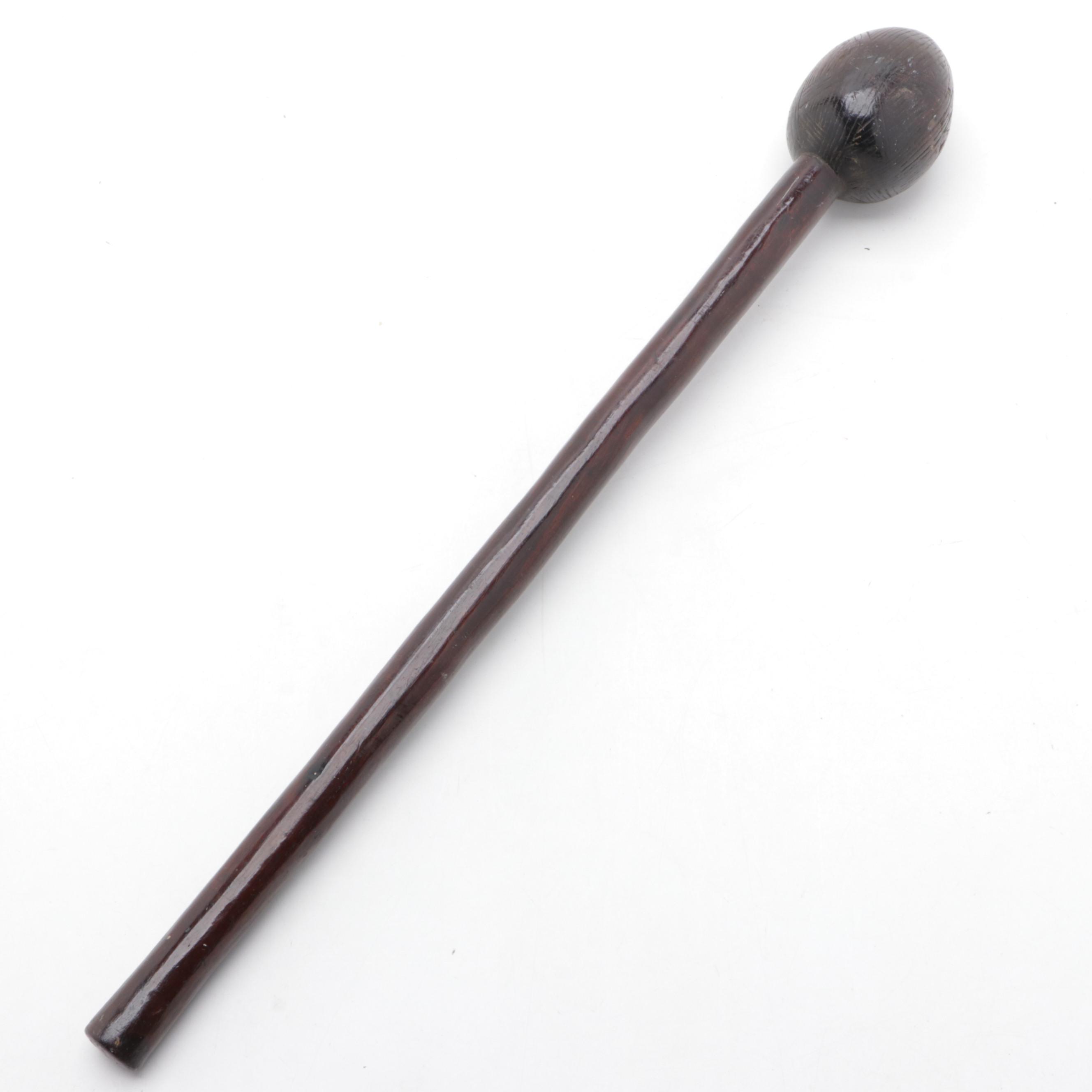 Zulu "Knobkerrie" War Club with Chokwe and Angolan War Clubs, c. 1900