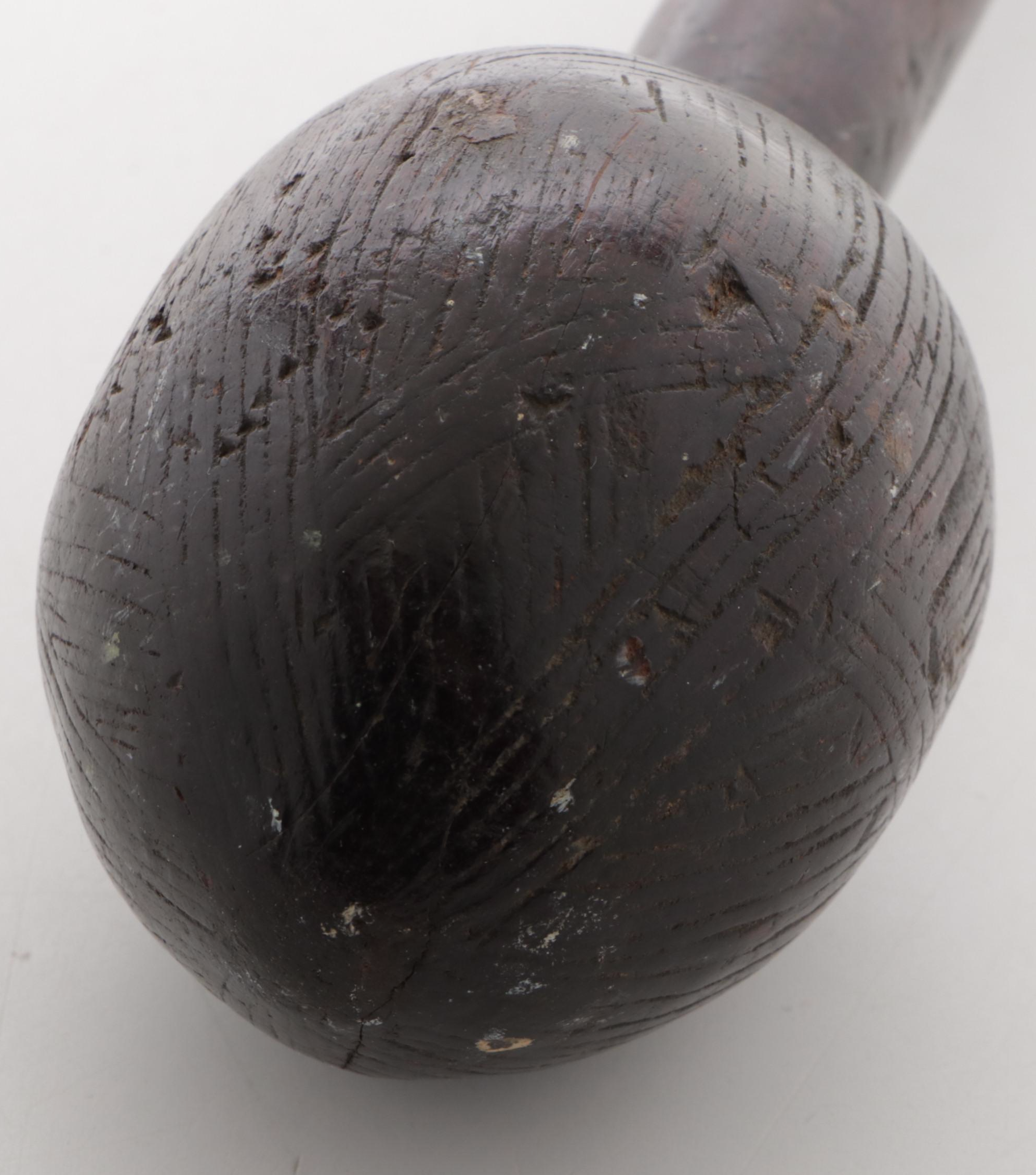 Zulu "Knobkerrie" War Club with Chokwe and Angolan War Clubs, c. 1900