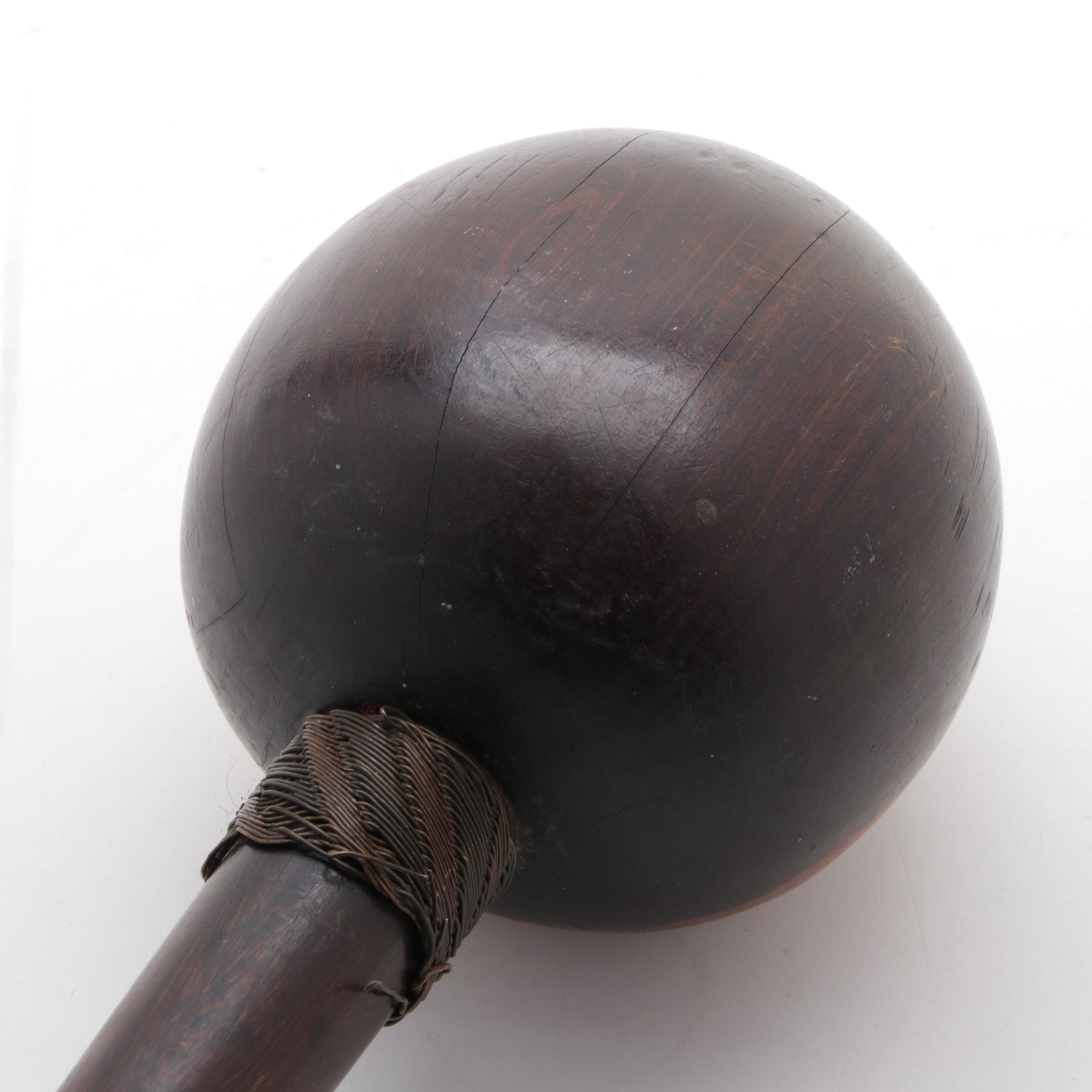 Zulu "Knobkerrie" War Club with Chokwe and Angolan War Clubs, c. 1900