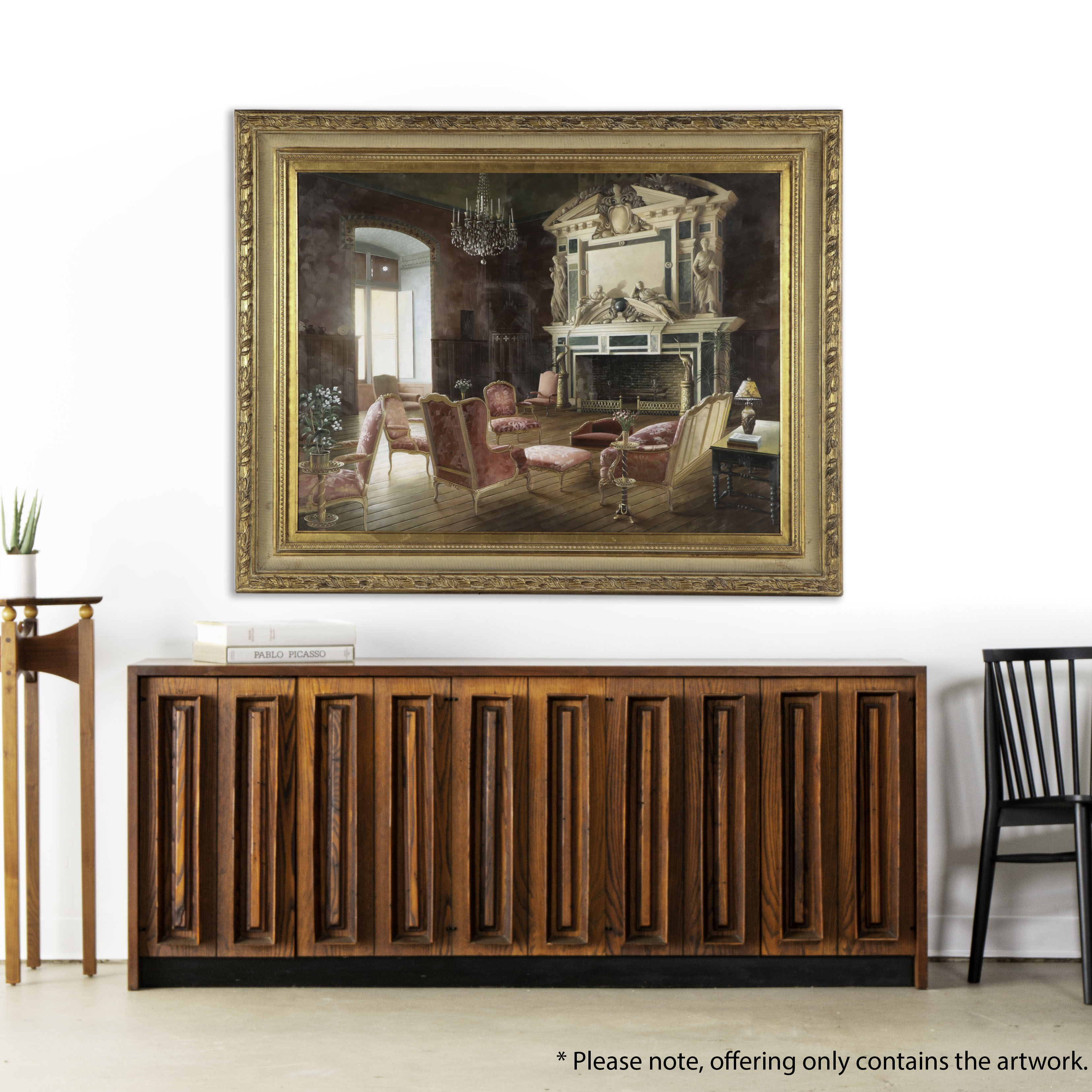 Large-Scale Oil Painting of Interior Scene