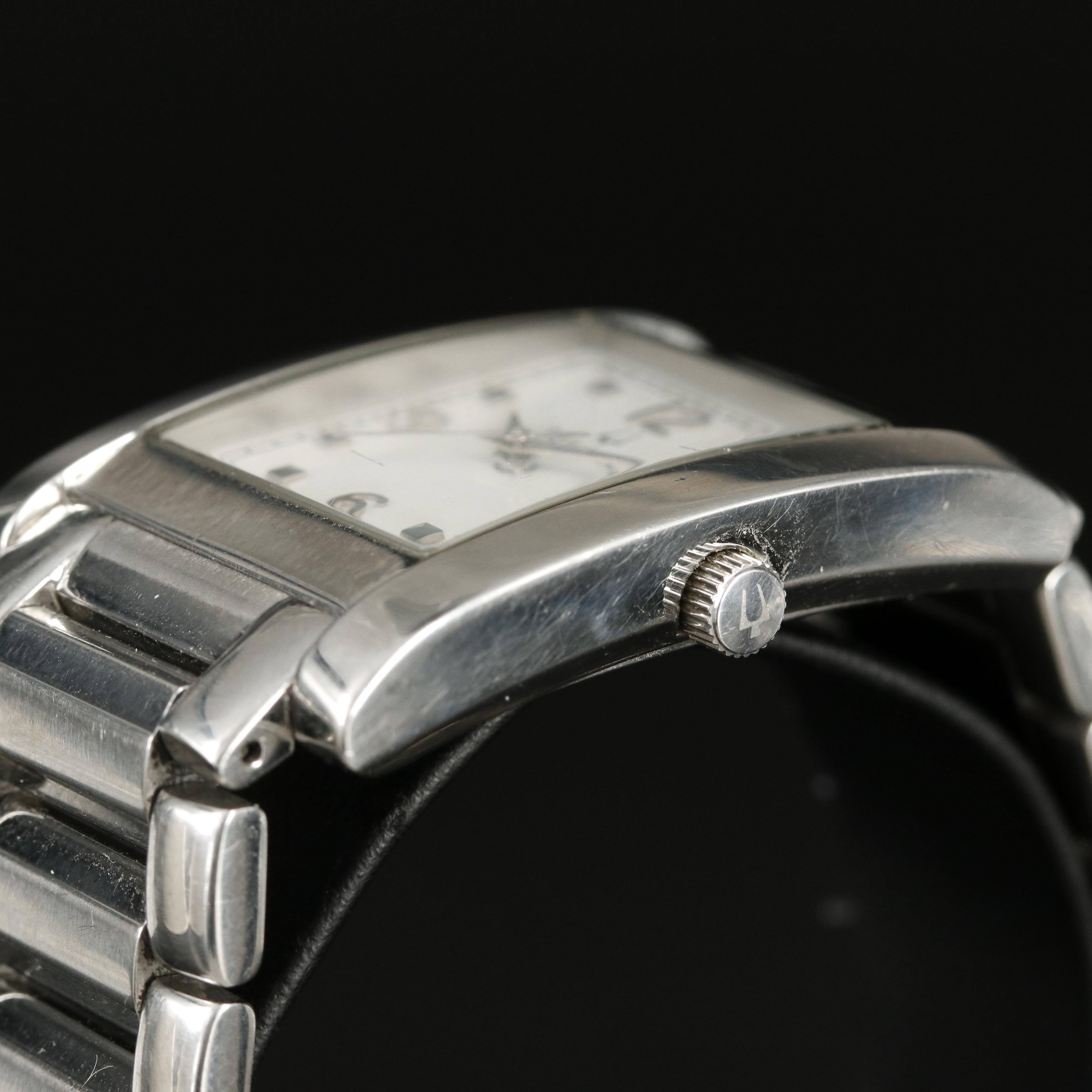 Stainless Steel Bulova Tank Shape with Date Watch