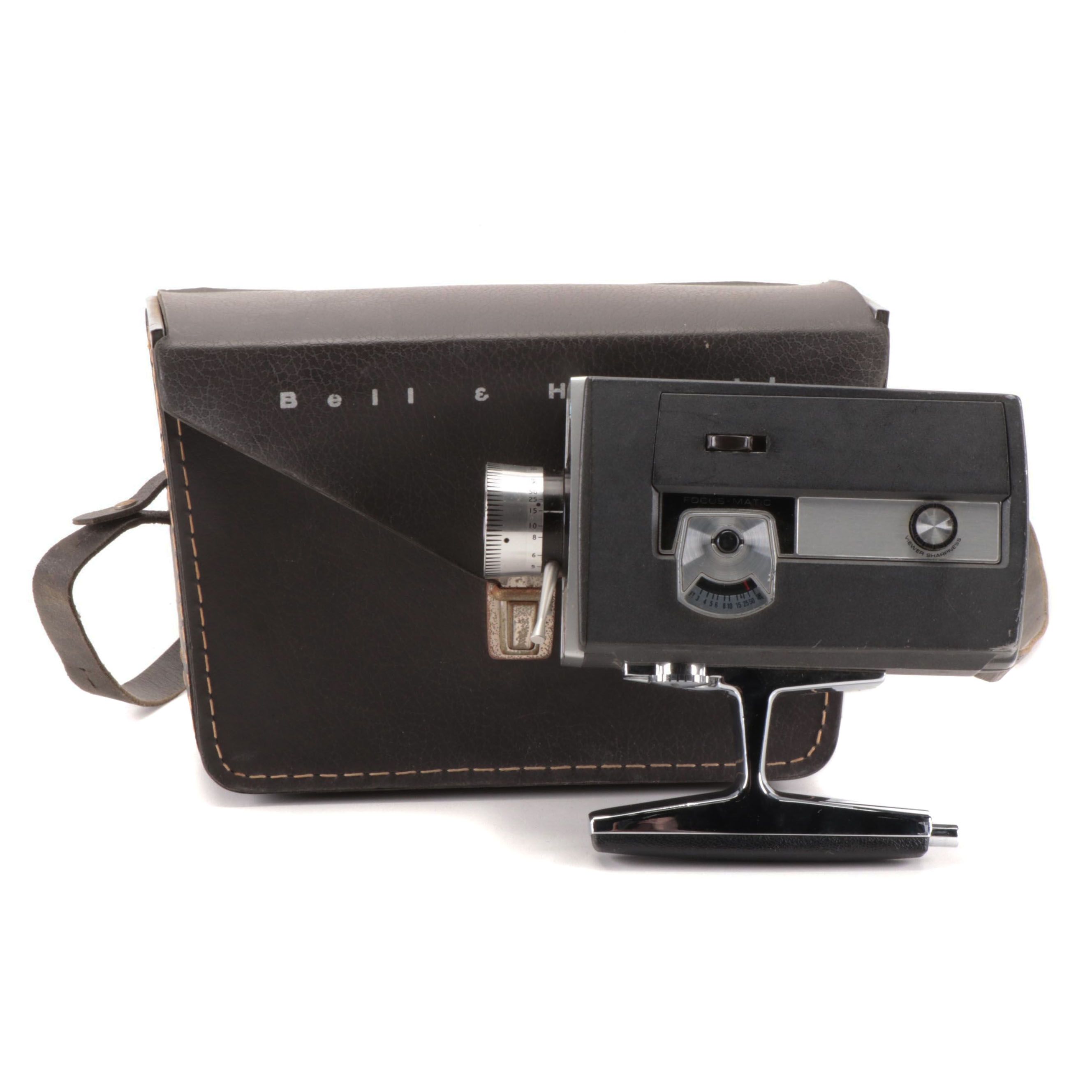 Bell & Howell Focus-Matic Movie Camera With Camera Bag
