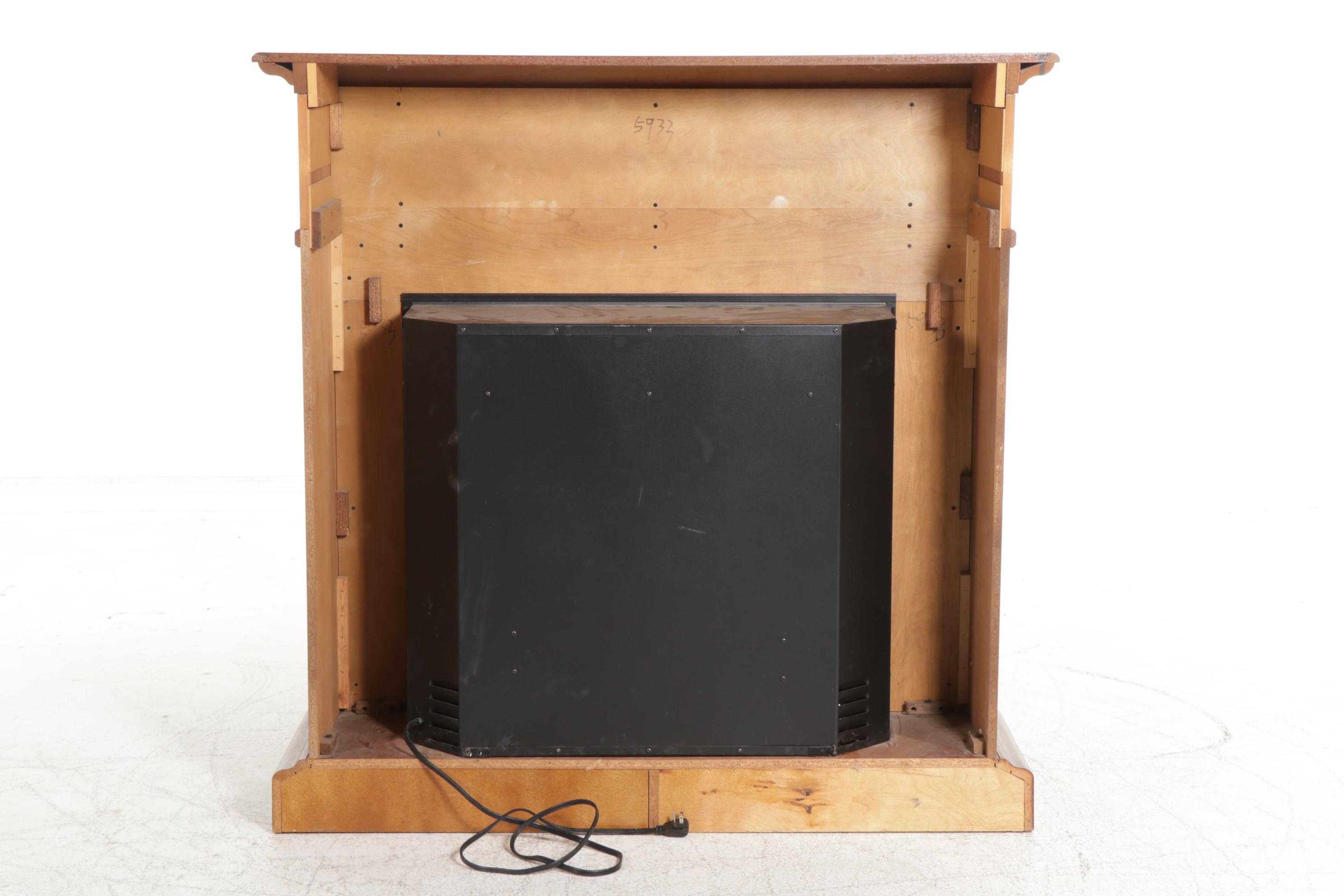Charmglow Electric Fireplace in Wooden Cabinet, 21st Century