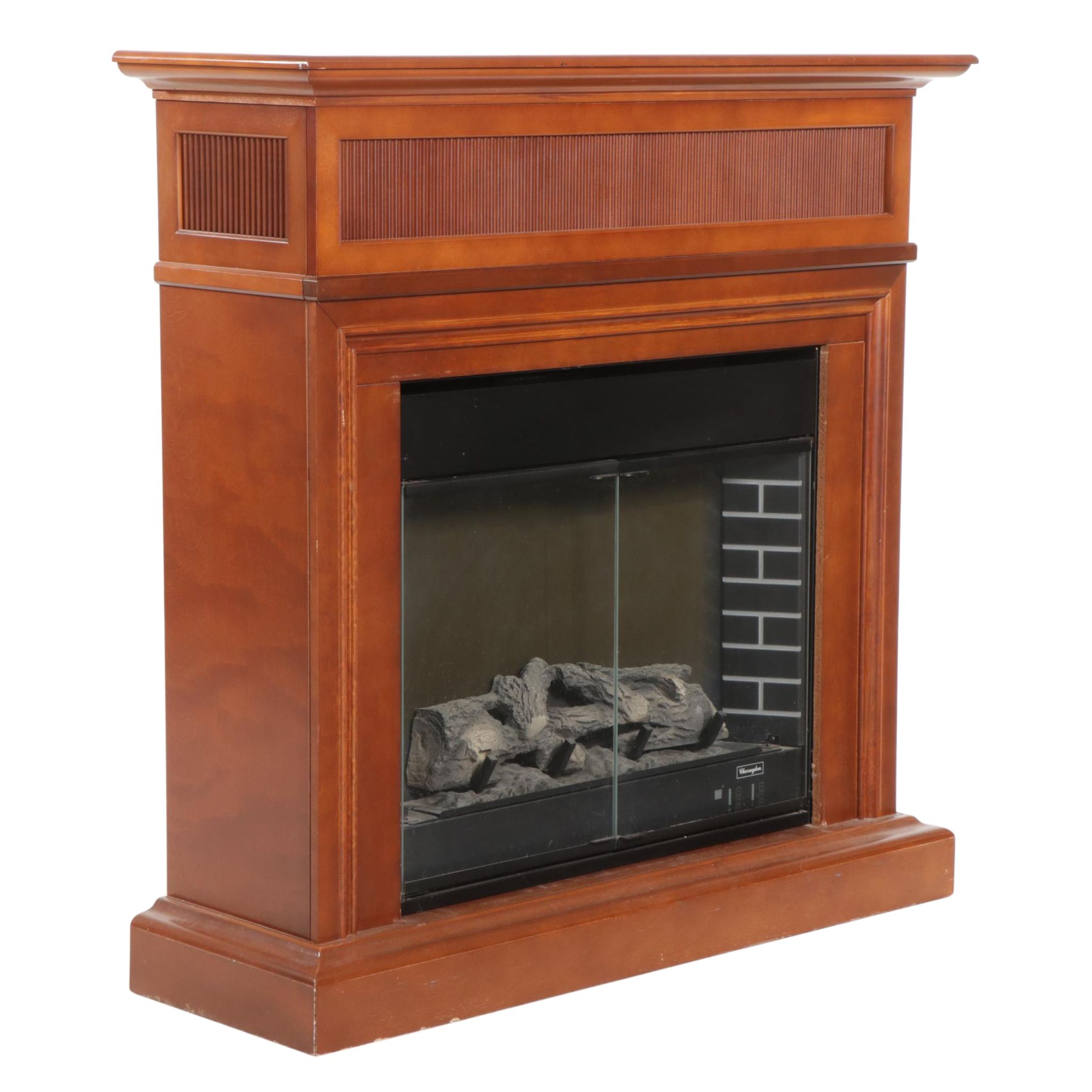 Charmglow Electric Fireplace in Wooden Cabinet, 21st Century