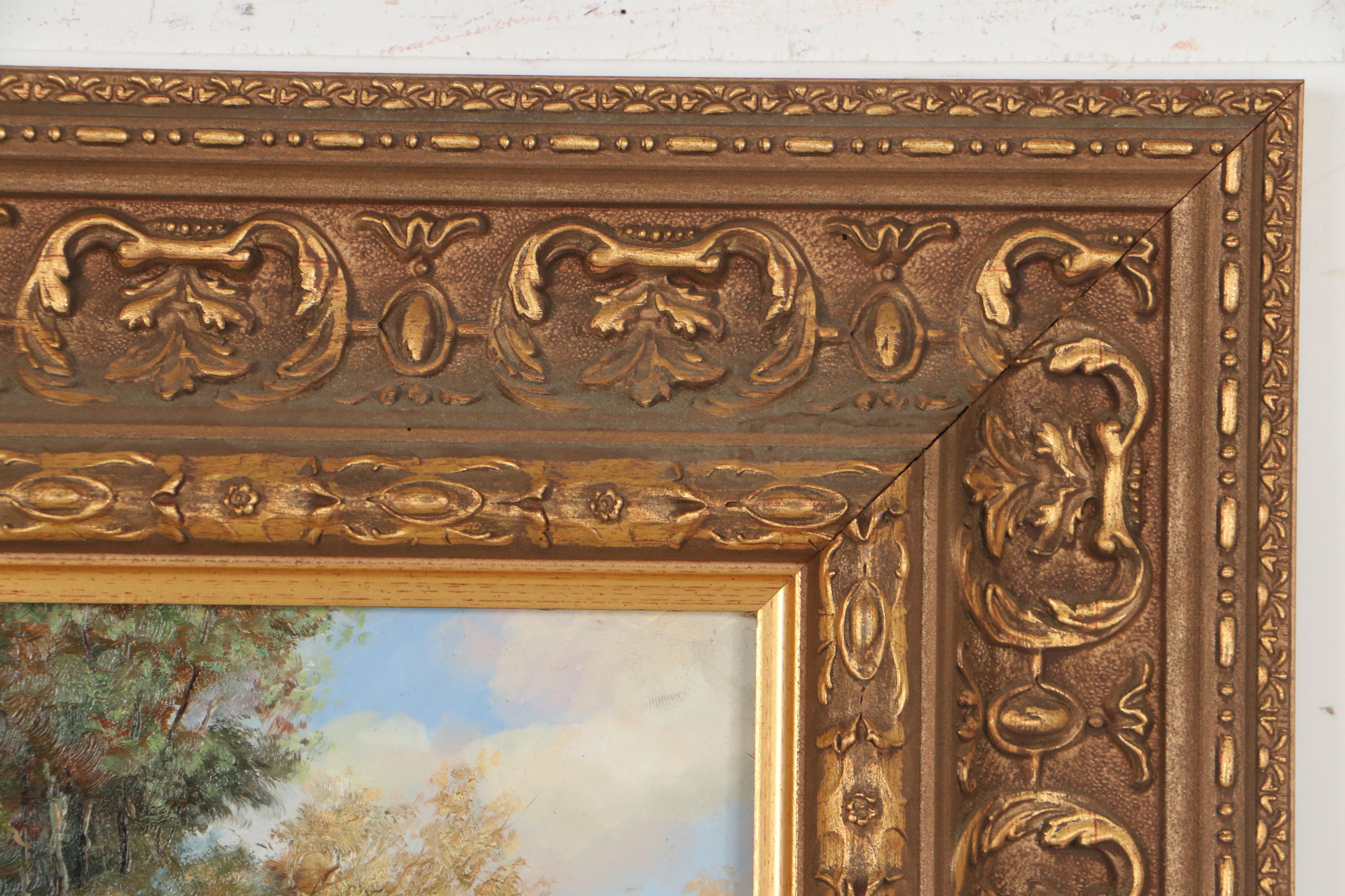 Oil Painting After Samuel Edmund Waller "The Huntsman's Courtship"