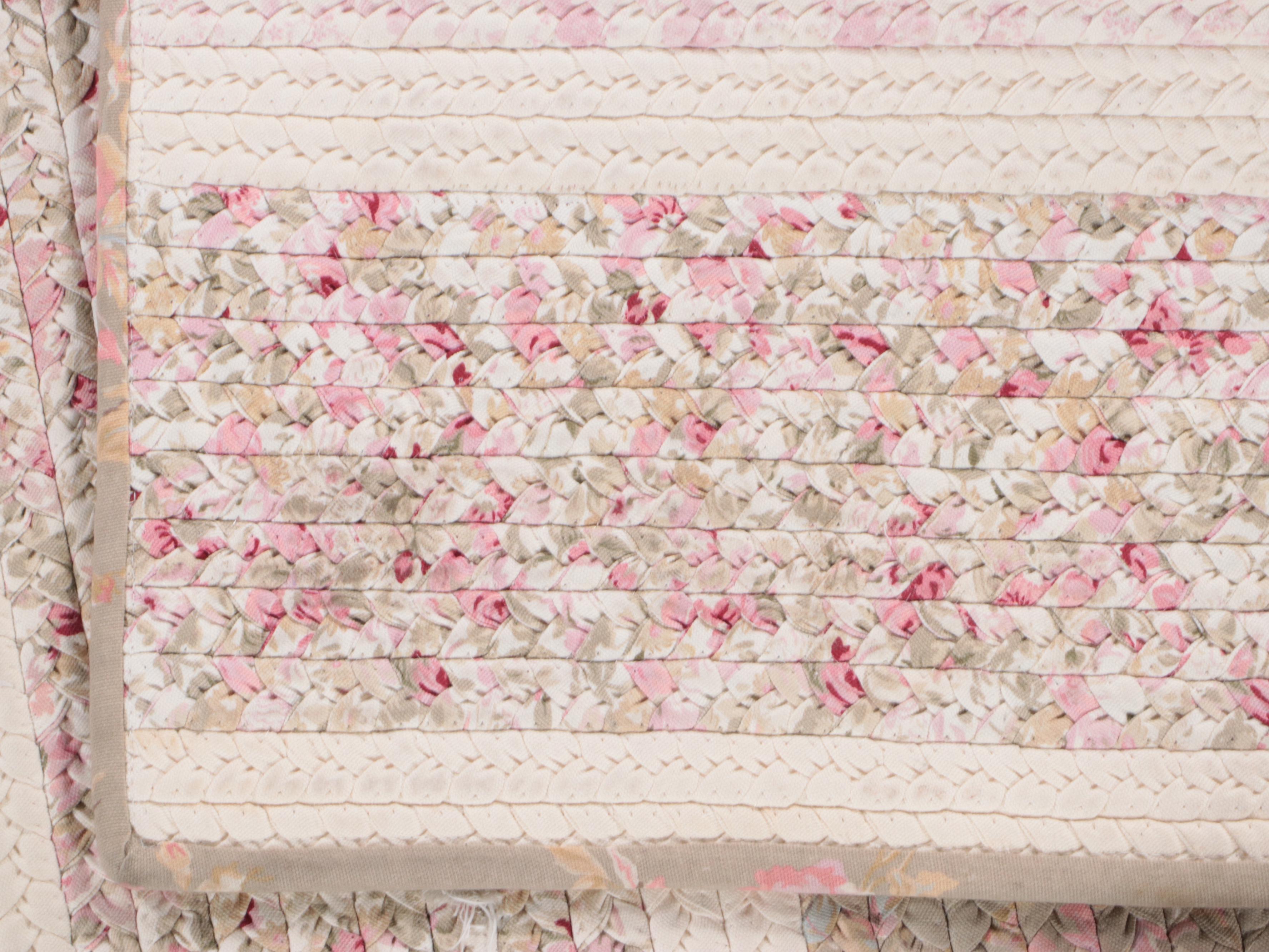 5'1 x 7'11 Machine Made Simply Shabby Chic Braided Rag Area Rug