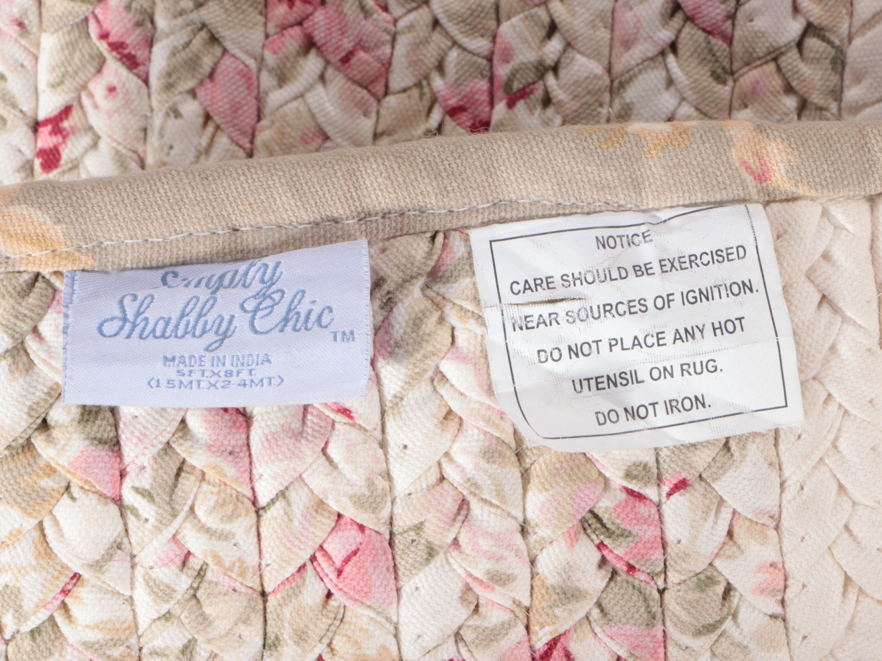 5'1 x 7'11 Machine Made Simply Shabby Chic Braided Rag Area Rug