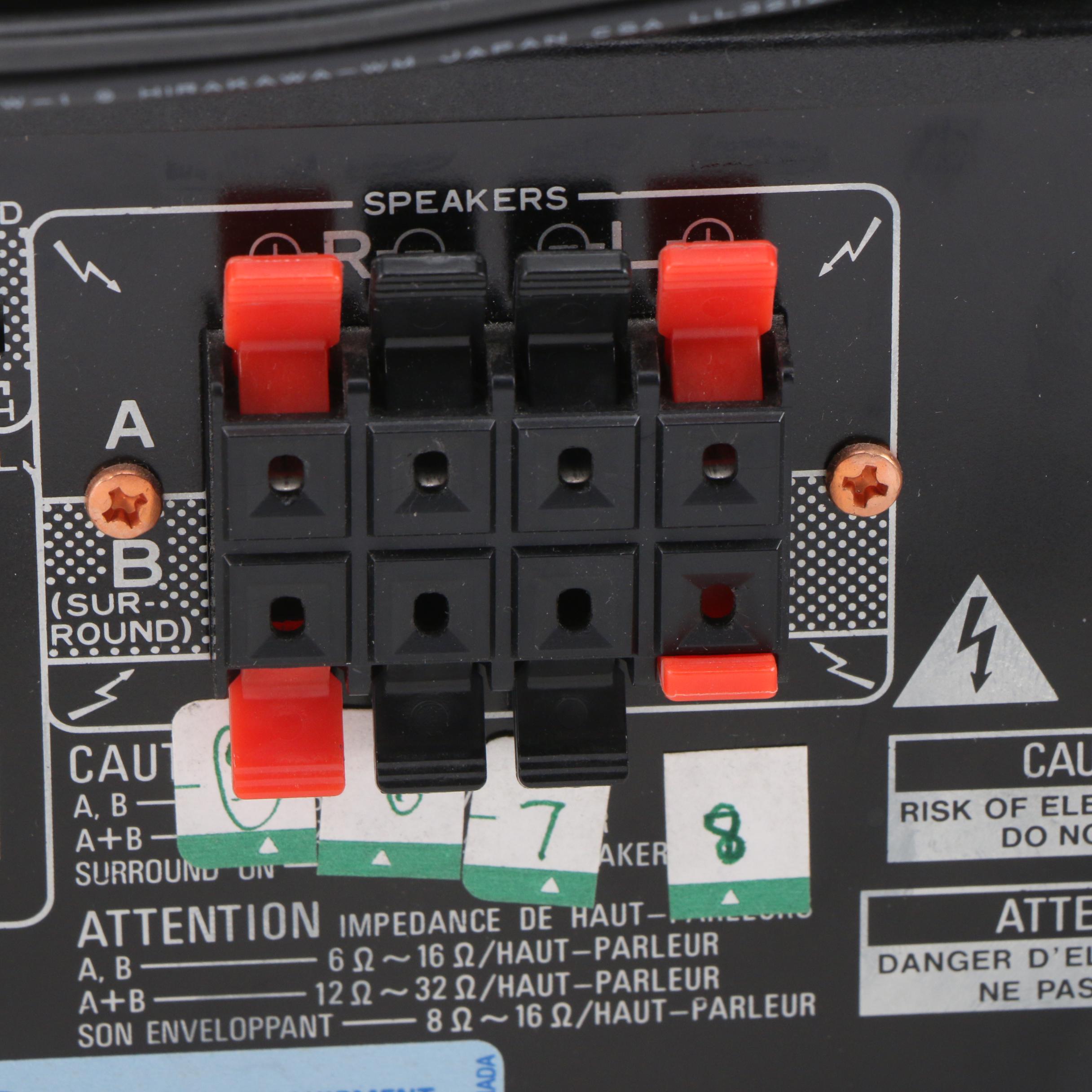 Pioneer Stereo Receiver, Cassette Tape Deck and 6-Disc CD Player, 1990s