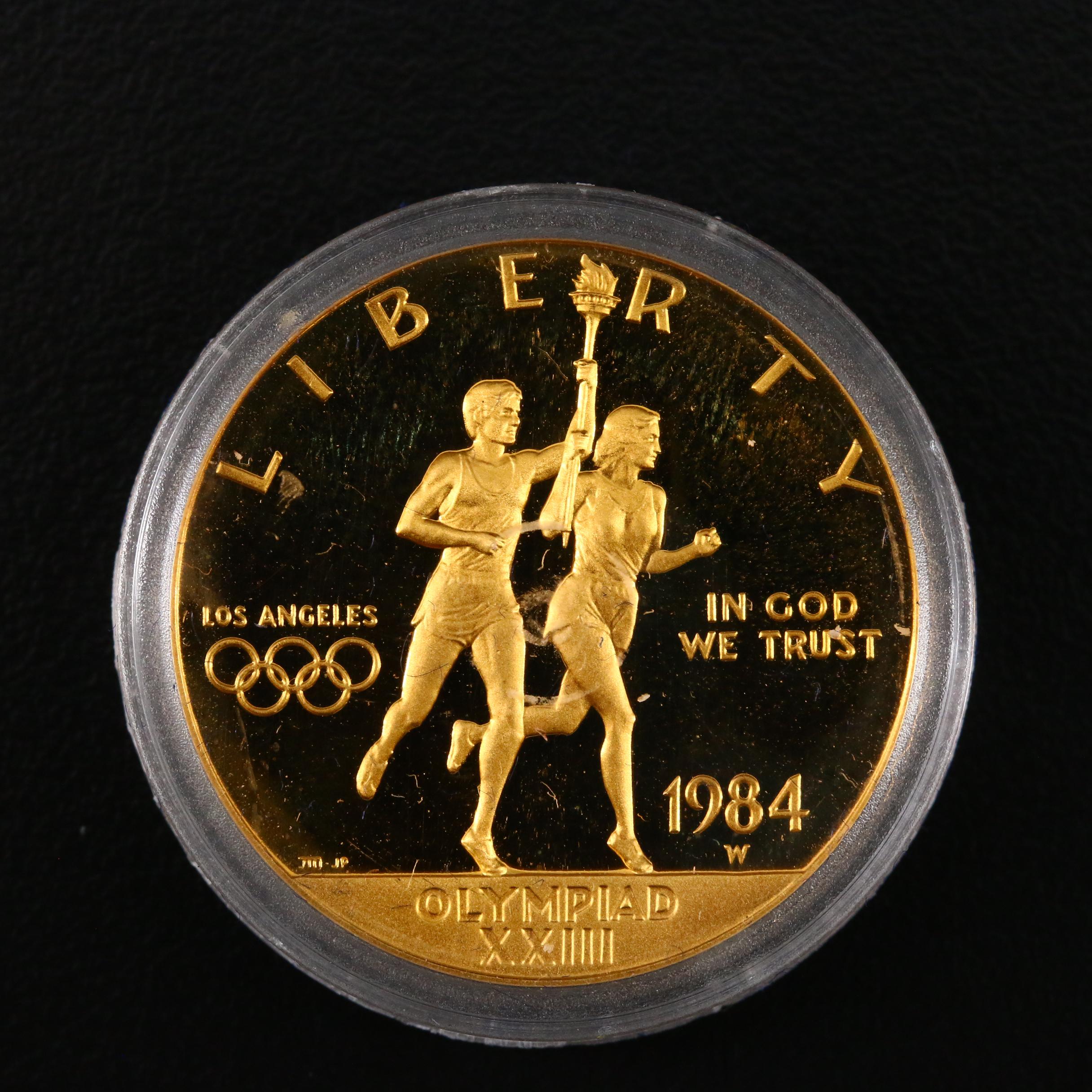 1984-W United States Olympic Commemorative $10 Gold Proof Coin