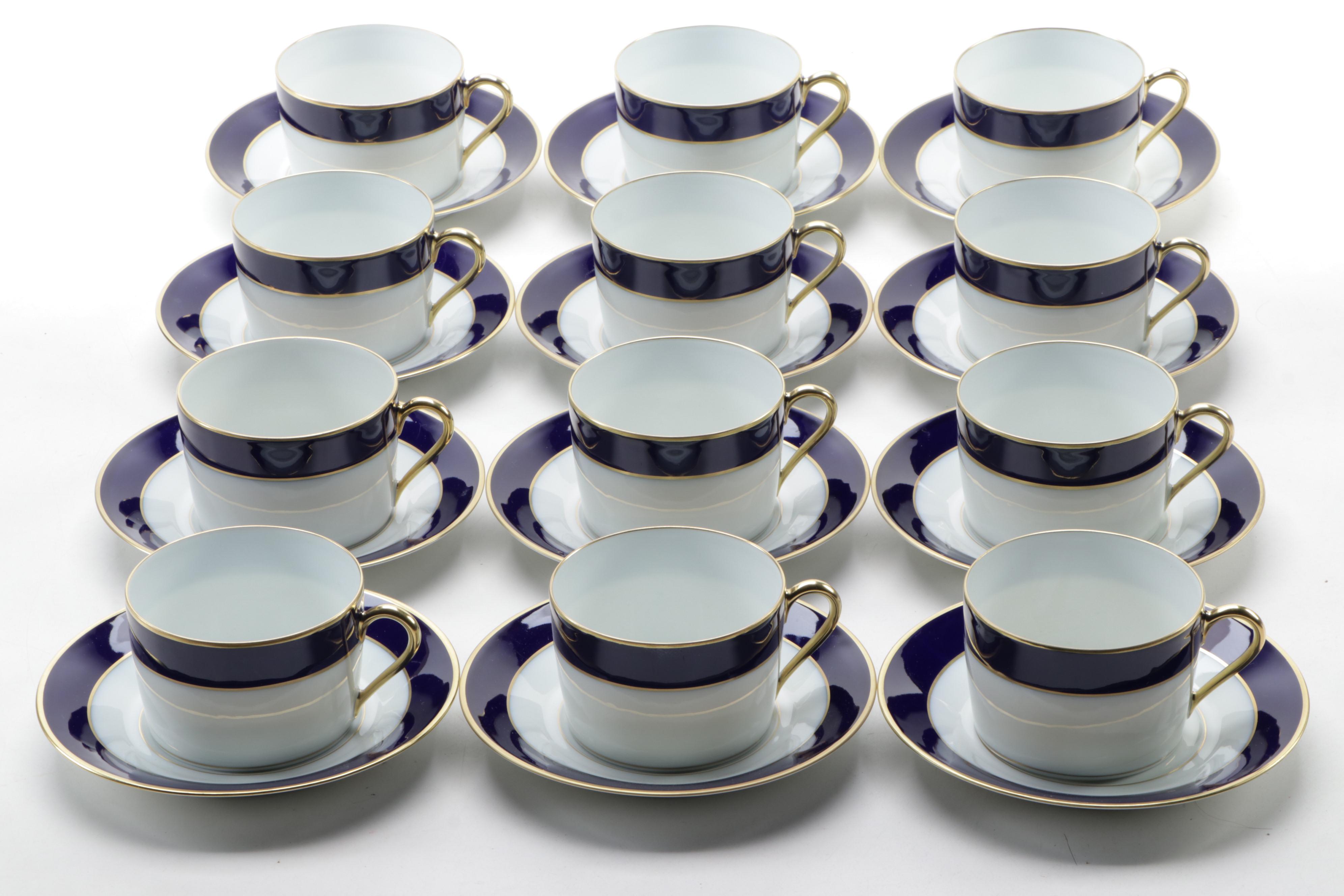 Haviland "Turenne Cobalt Blue" Porcelain Dinnerware, 1981–2004