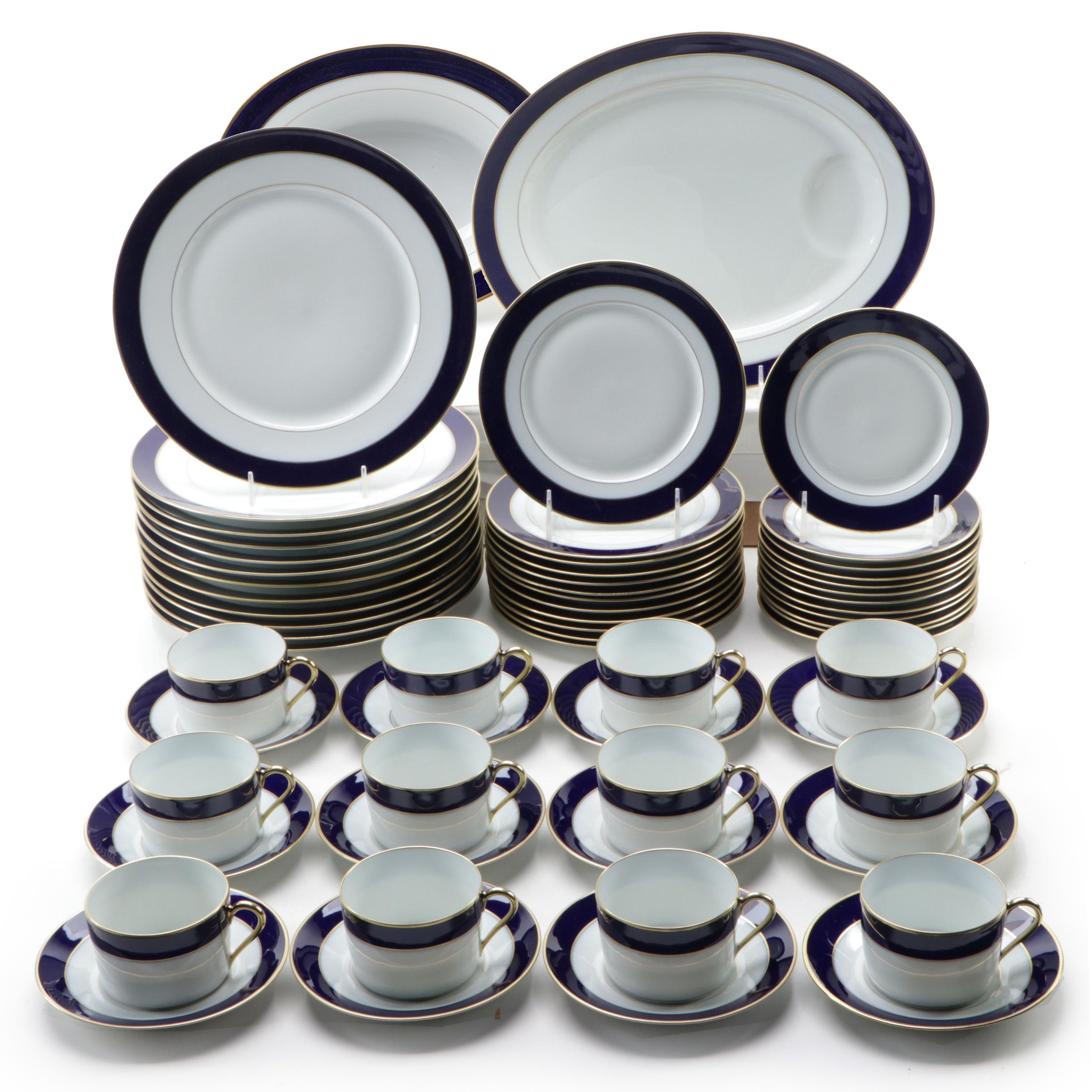 Haviland "Turenne Cobalt Blue" Porcelain Dinnerware, 1981–2004