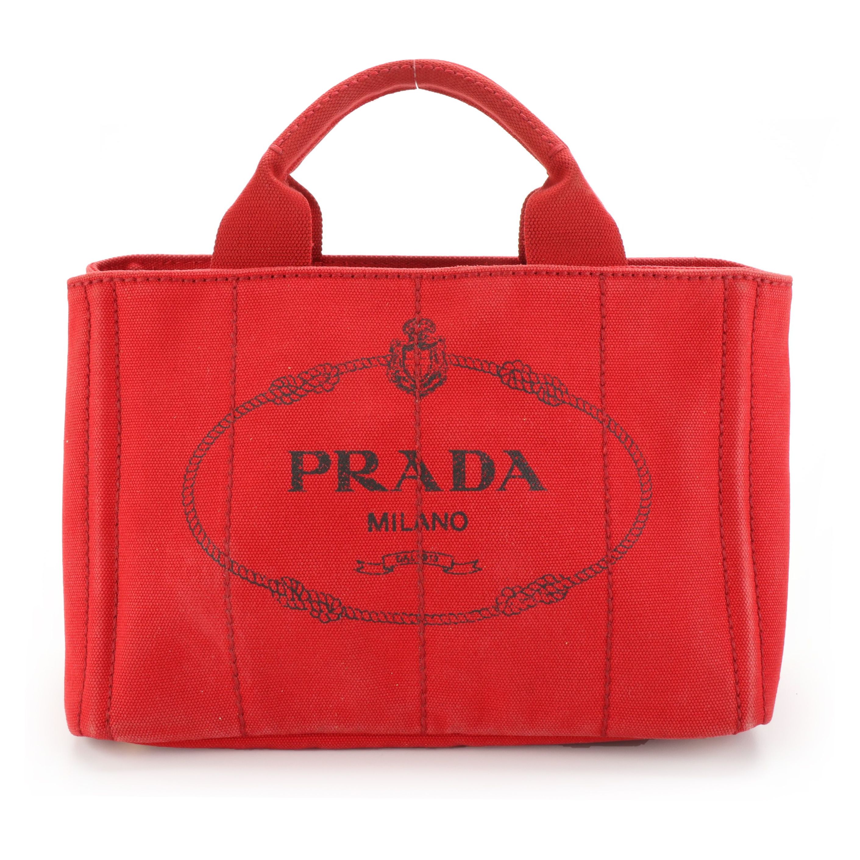 Prada Canapa Tote Bag in Red Canvas