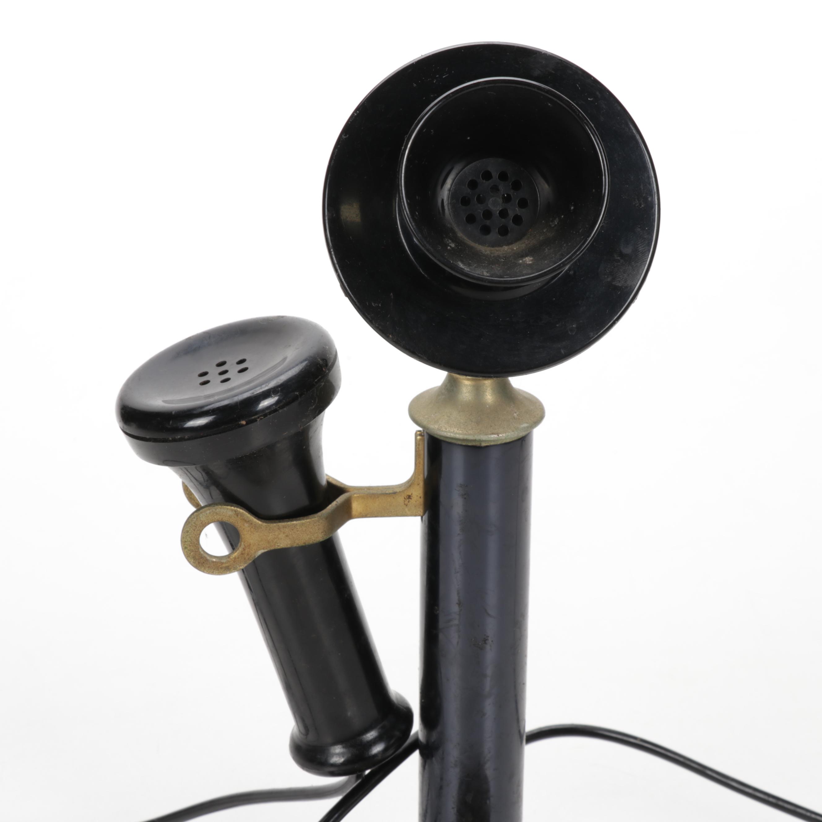 Candlestick Rotary Dial Table Phone