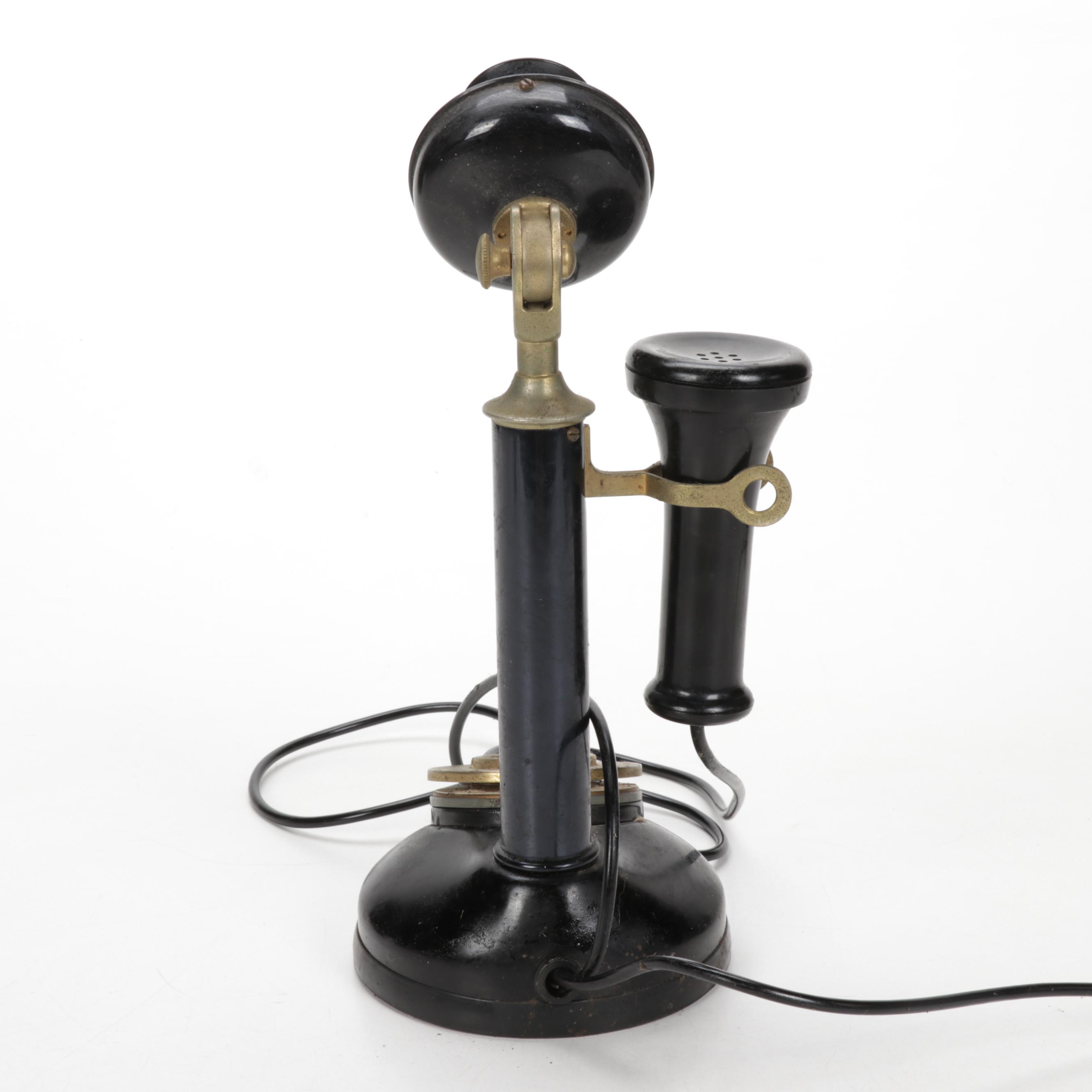 Candlestick Rotary Dial Table Phone