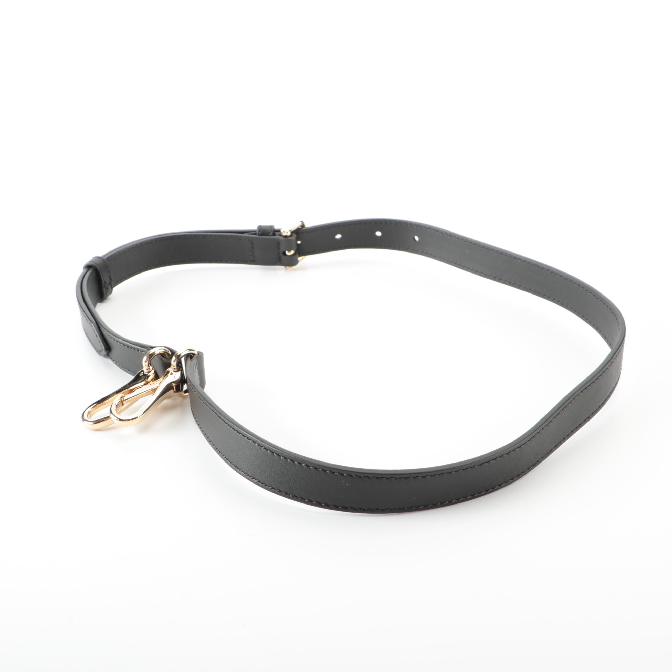 Burberry Medium Clifton Convertible Tote in Smooth Black Calfskin with Strap