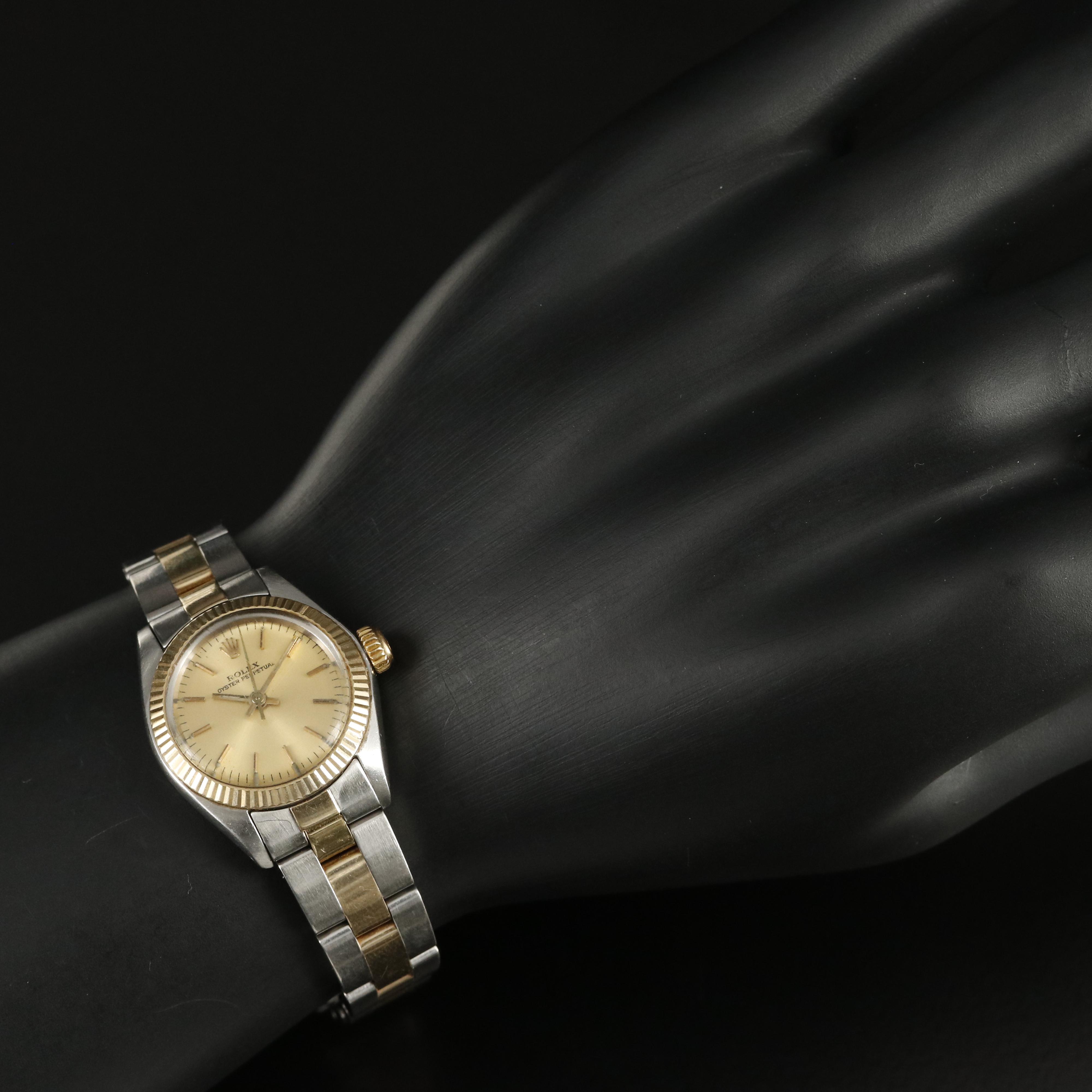 Rolex Oyster Perpetual 14K and Stainless Steel Watch