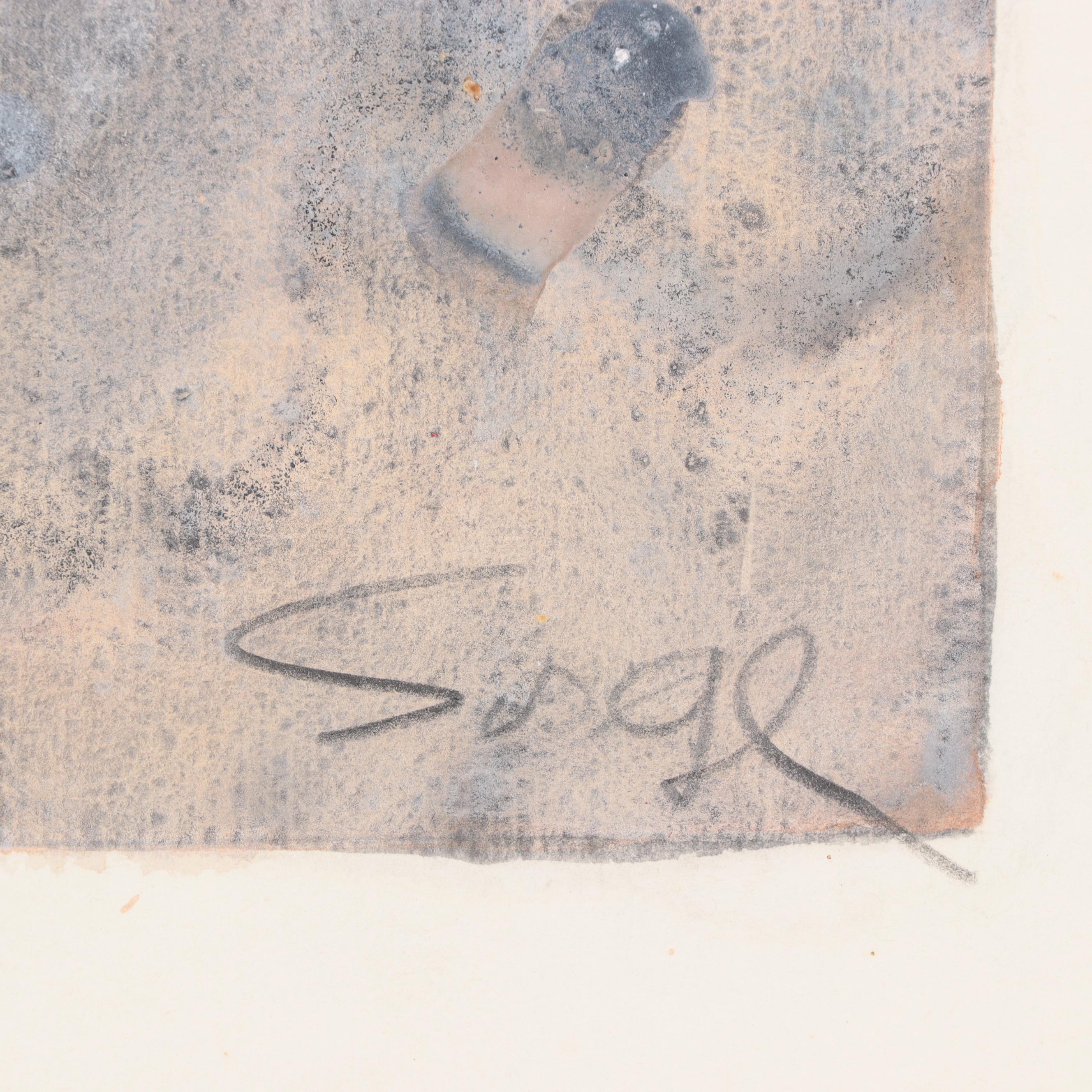 Walter Sorge Watercolor Painting of Horses